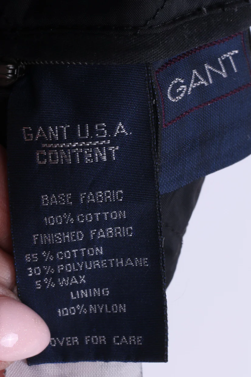 Gant Mens M Jacket Harrington Cotton Black Full Zipper - Image 7