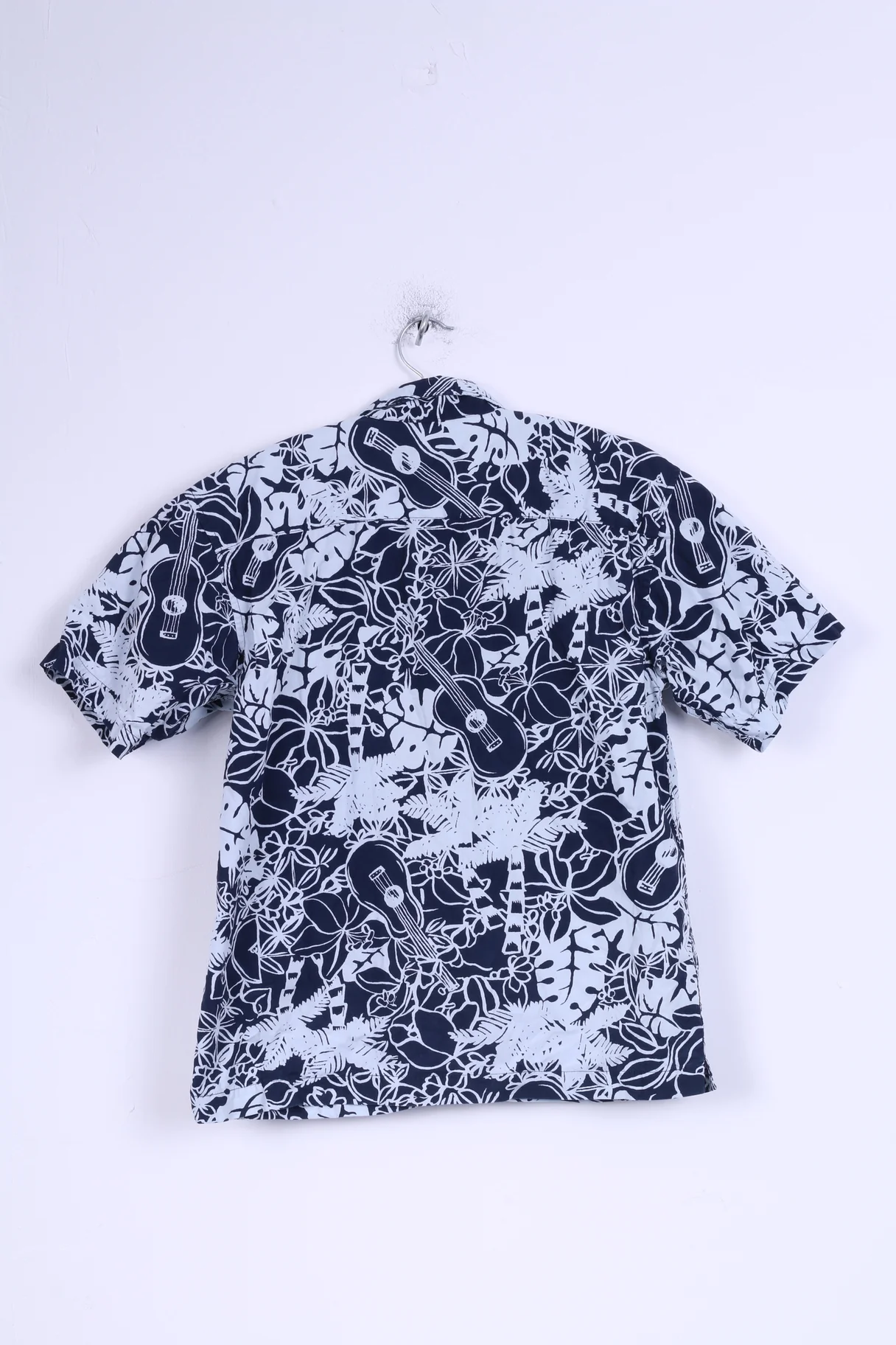 GAP Boys L 10 Age Casual Shirt Navy Cotton Flowers Print Short Sleeve - Image 5