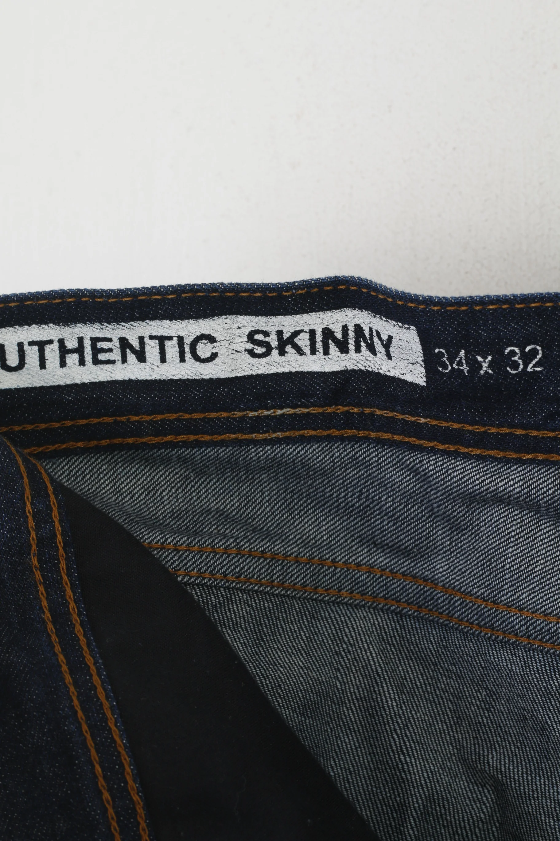 Gap Men 34 Jeans Trousers Navy Denim Cotton Authentic Skinny Pants - Image 2