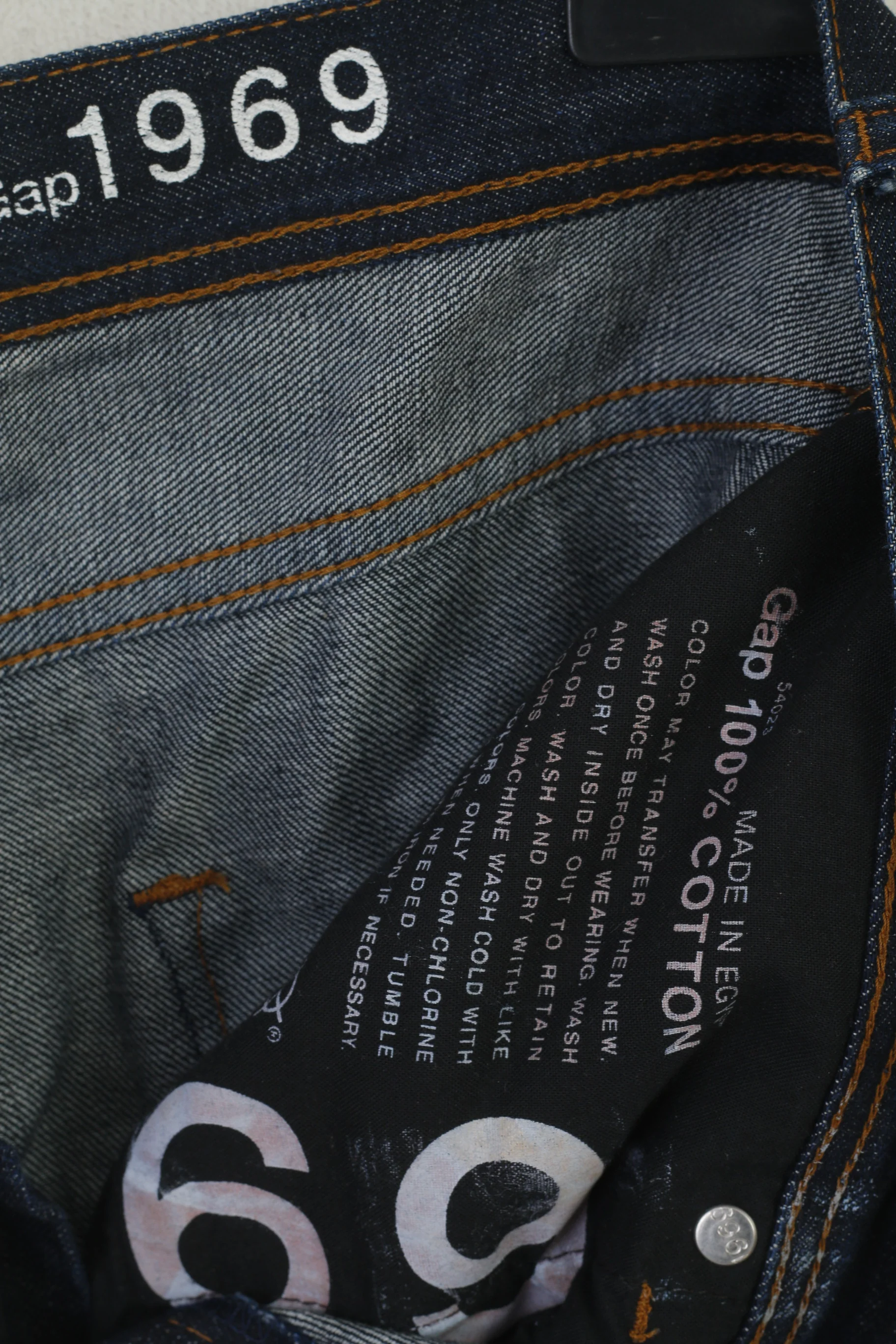 Gap Men 34 Jeans Trousers Navy Denim Cotton Authentic Skinny Pants - Image 3