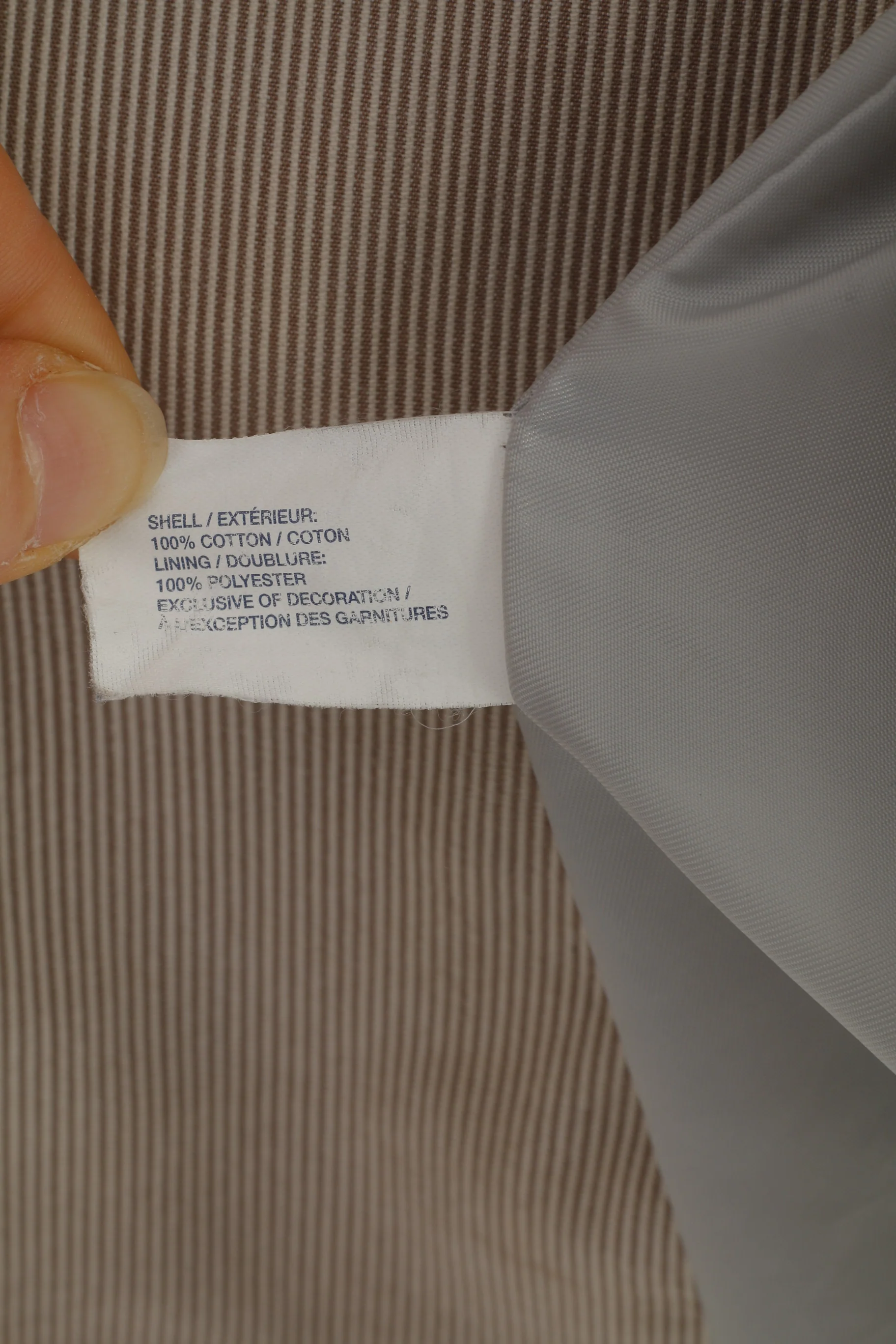 Gap Men M Blazer Breasted Striped Beige Bottoms Cotton Elegant Vintage Top - Image 5