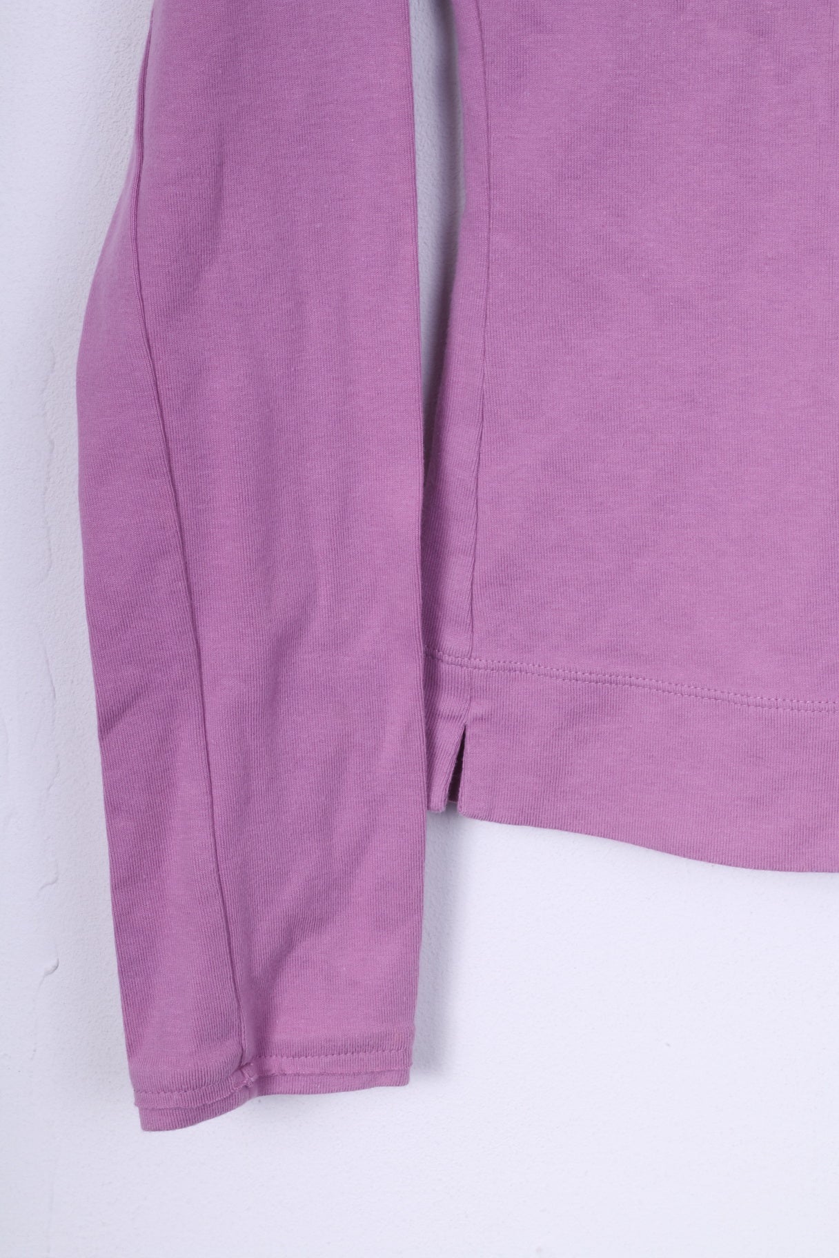 Gas Jeans Womens S Shirt Lilac Long Sleeve V Neck Cotton Popper Button - Image 3