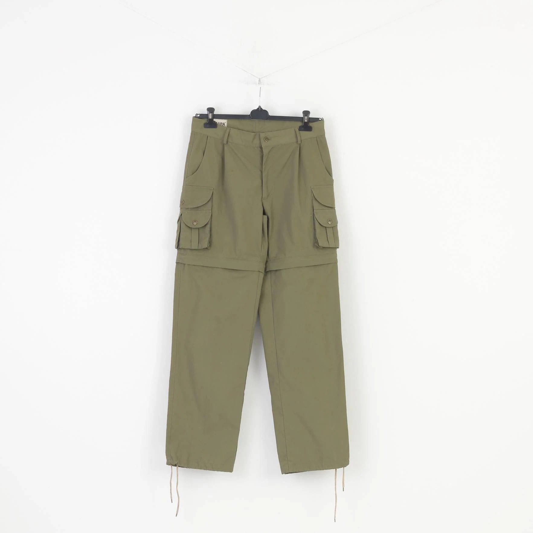 Gaupa Men 46 Trousers Khaki Zip-Off Legs 2in1 Waterproof Trekking Cargo Shorts Pockets Top