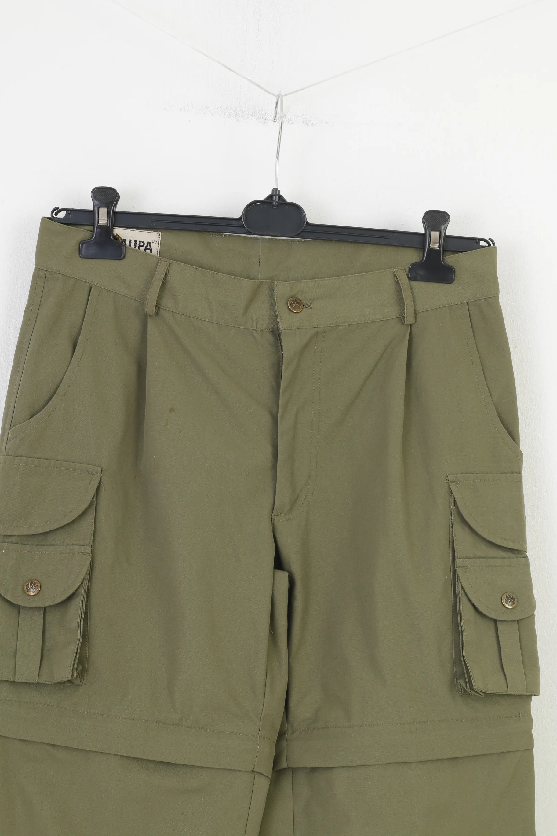Gaupa Men 46 Trousers Khaki Zip-Off Legs 2in1 Waterproof Trekking Cargo Shorts Pockets Top - Image 2