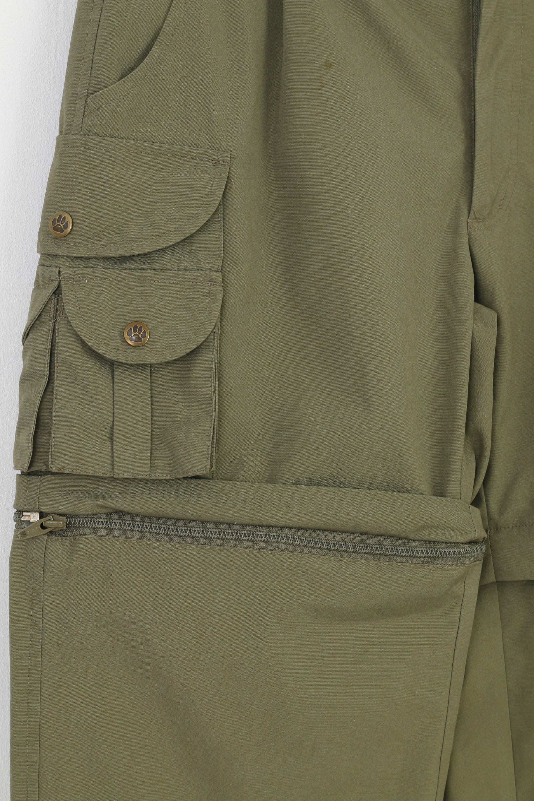 Gaupa Men 46 Trousers Khaki Zip-Off Legs 2in1 Waterproof Trekking Cargo Shorts Pockets Top - Image 5