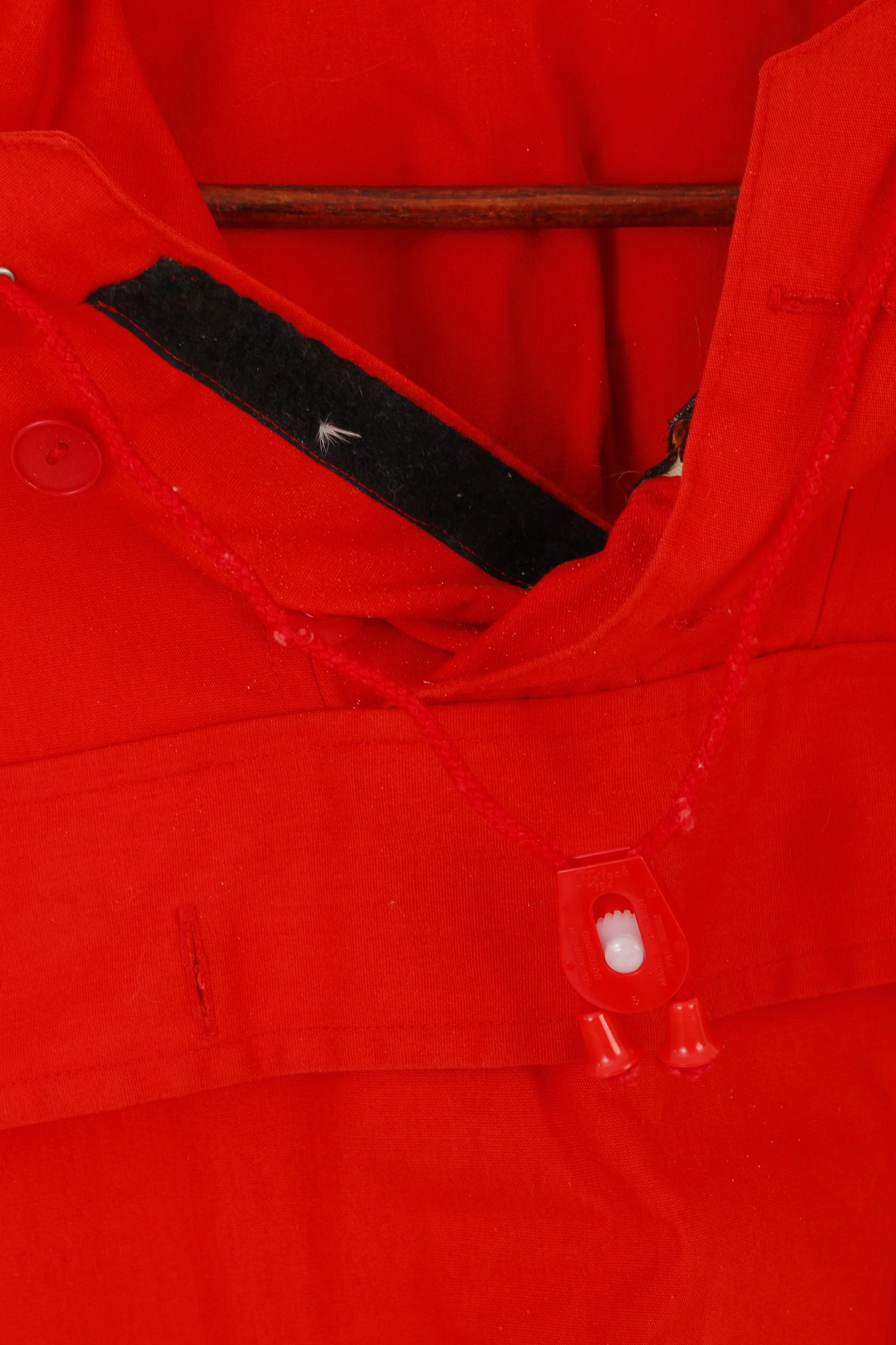 Geilo Men S Jacket Red Cotton Pullover Anorak Vintage 80s Outdoor Kangaroo Pocket Top - Image 4