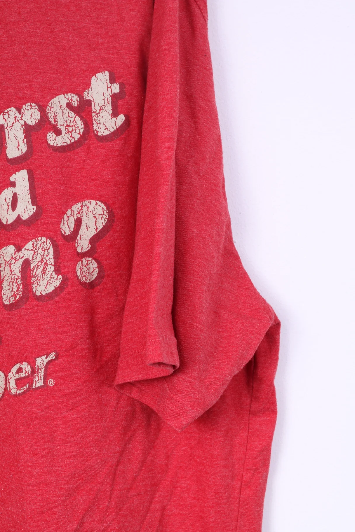 George Mens 2XL T-Shirt Crew Neck Red What's The Worst That Could Happen ? dr Pepper - Image 3