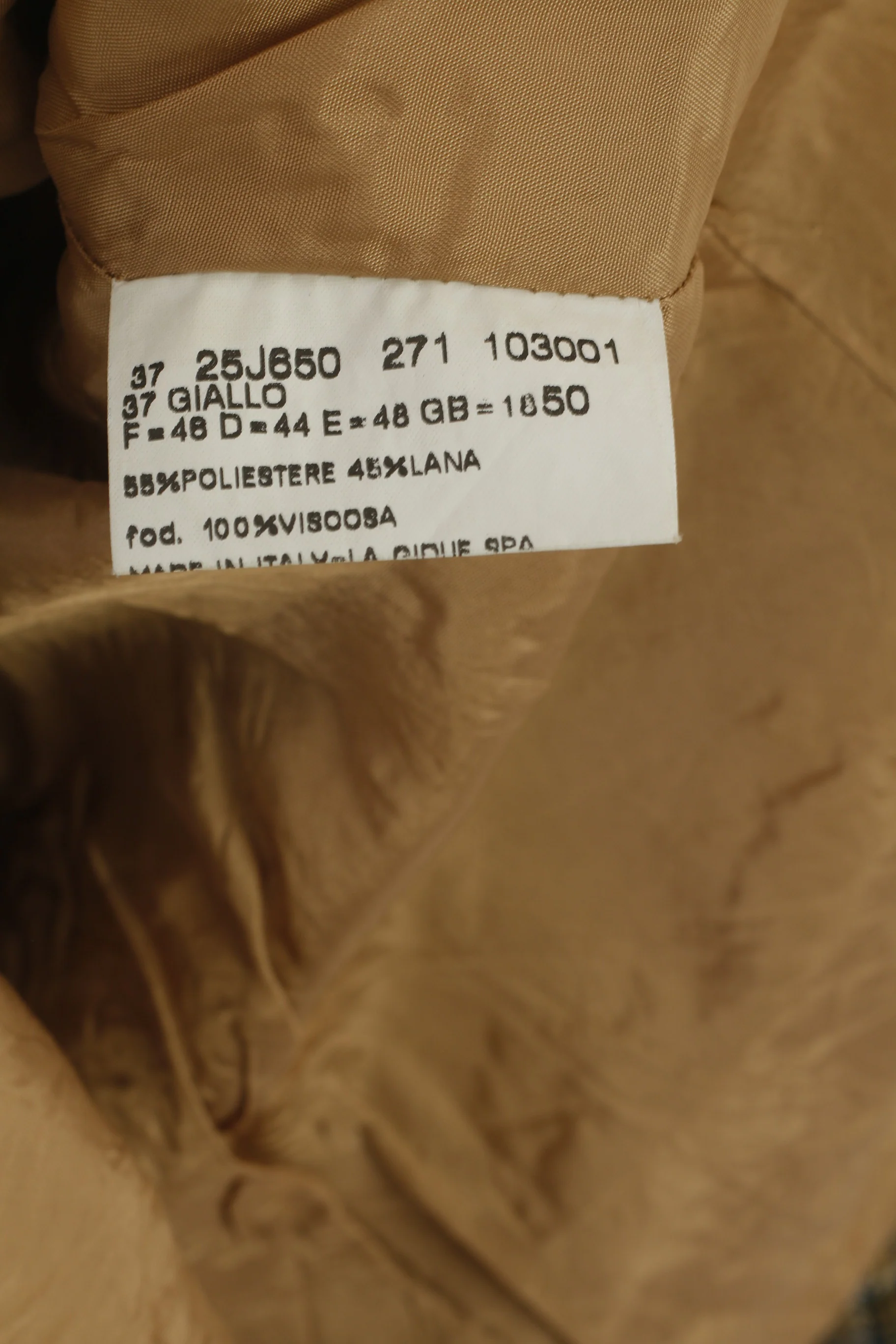 Giorgia Netti Women 18 44 L Blazer Brown Check Wool Vintage Made in Italy Jacket - Image 5