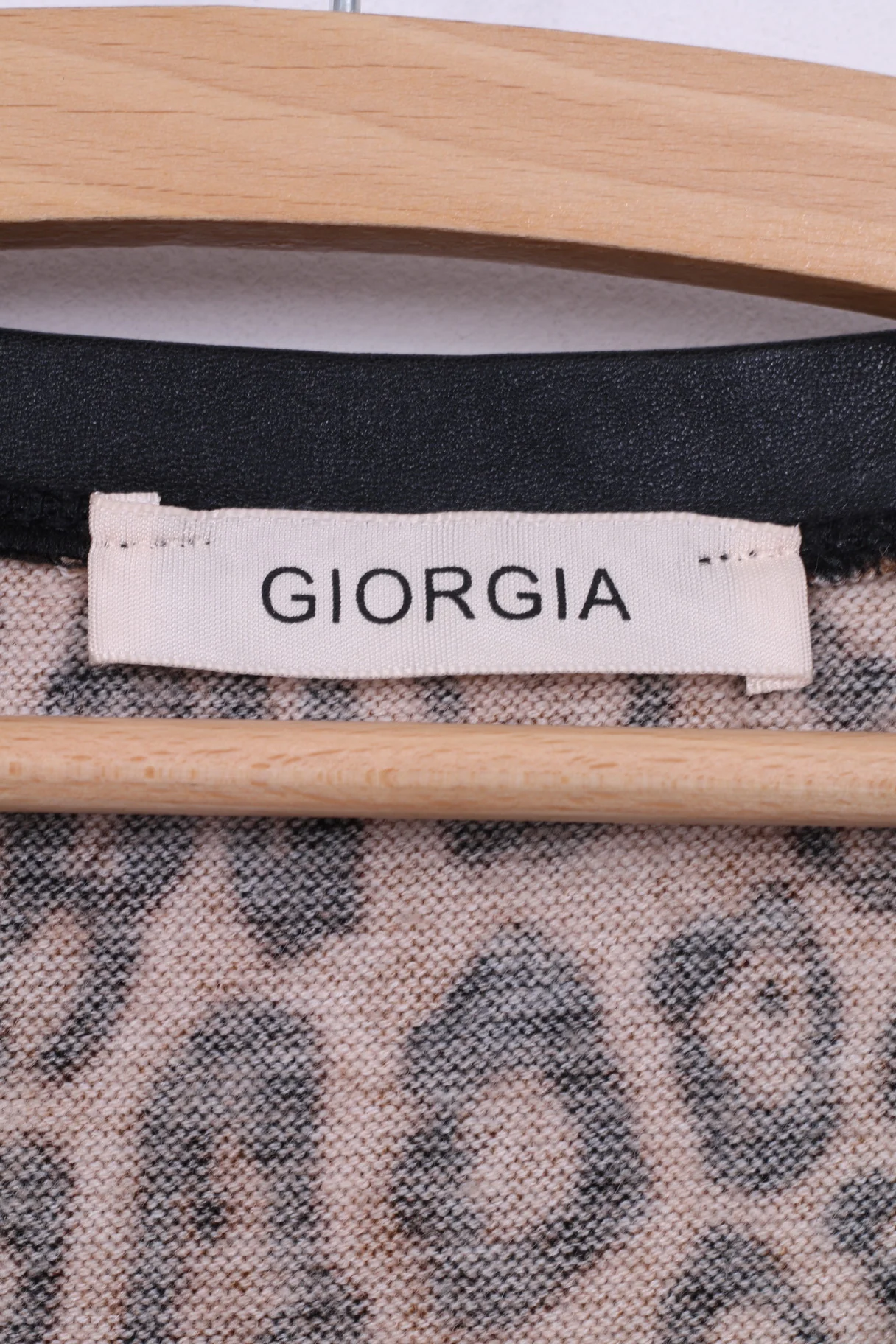 Giorgia Womens S Shirt Black Animal Leopard Print Imitation Leather Party - Image 3