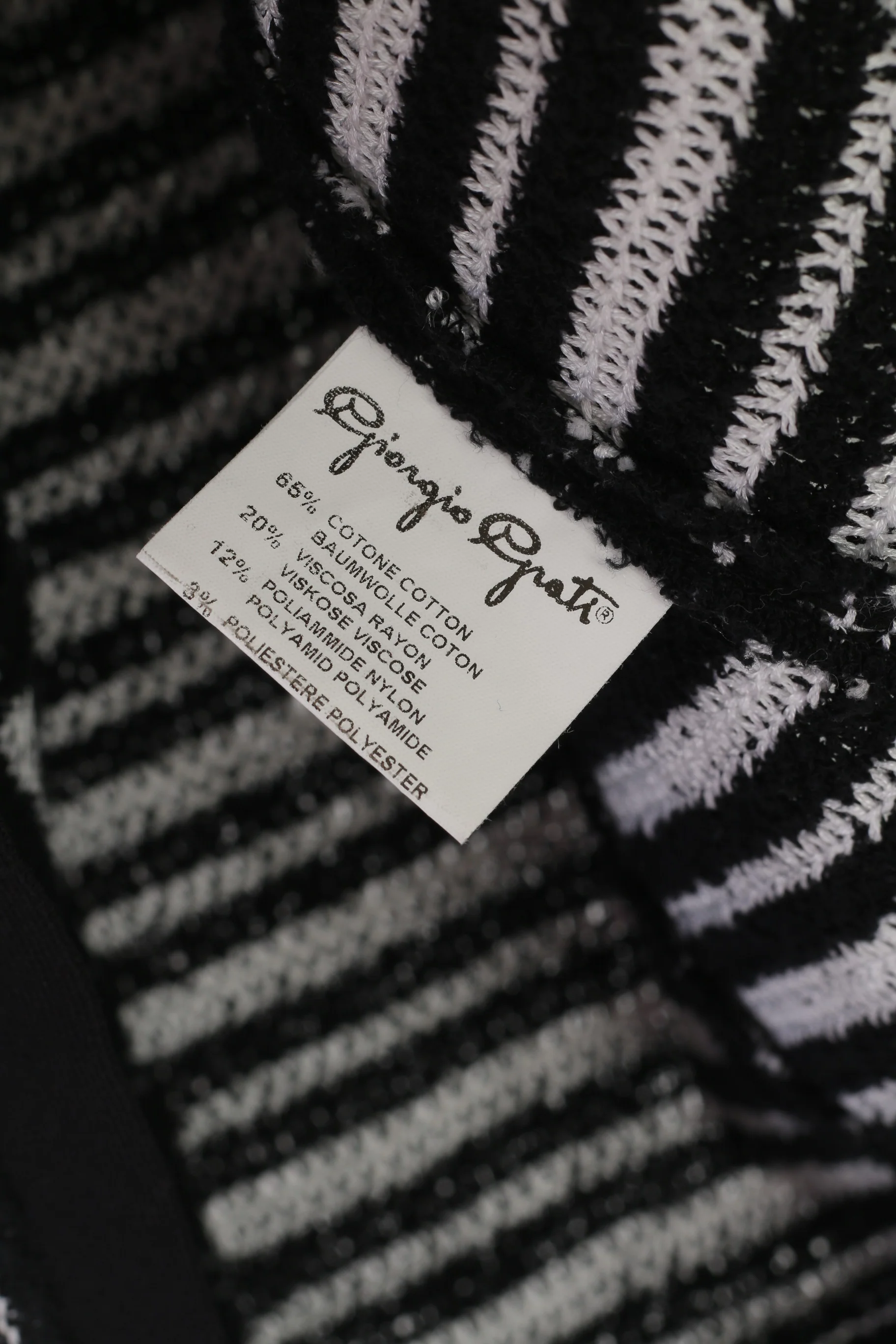 Giorgio Grati Women 52 XL Cardigan Black Striped Yacht Silver Buttons Italy Sweater - Image 7