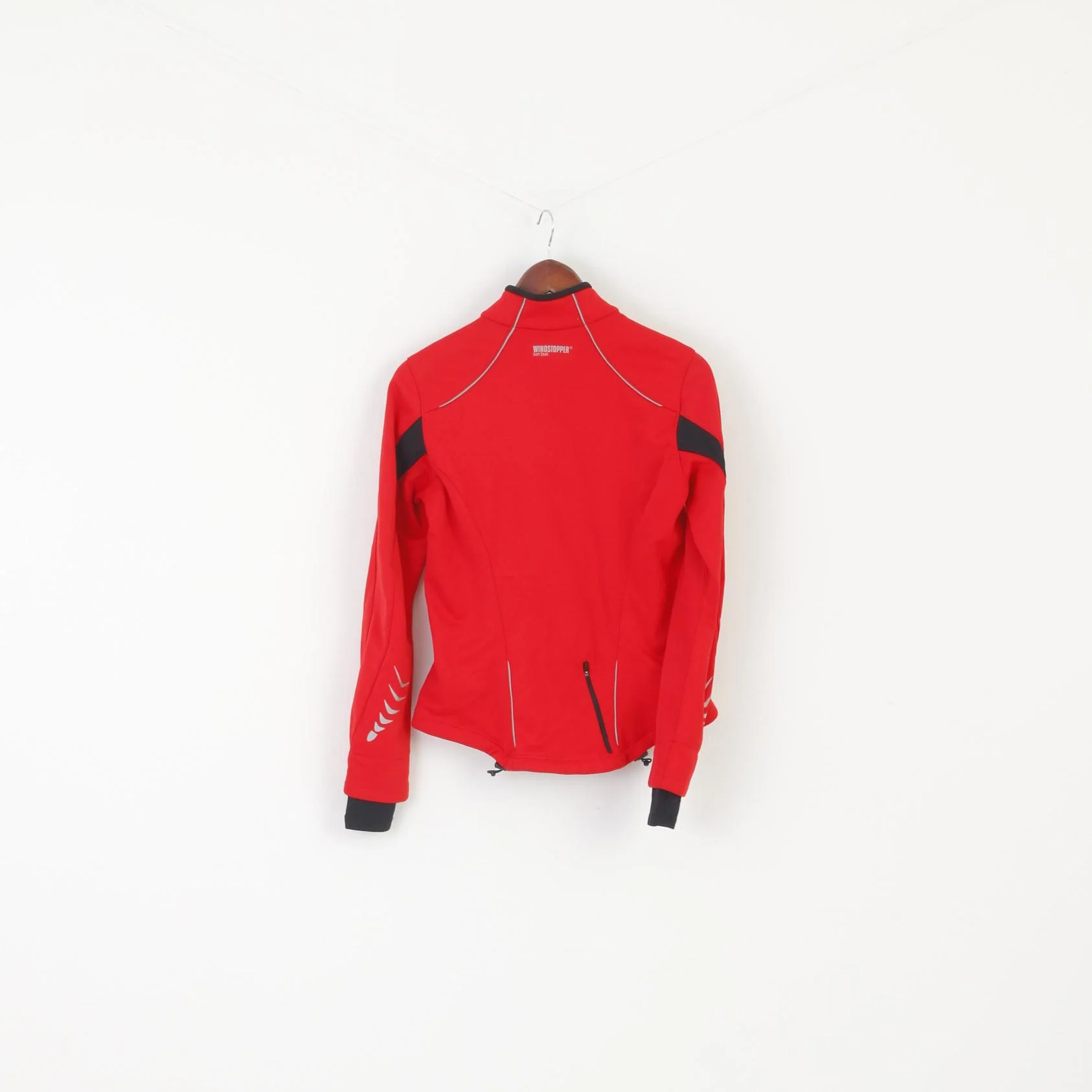Gore Bike Wear Women 36 S Jacket Red Soft Shell Windstopper Zip Up Cycling Top - Image 7