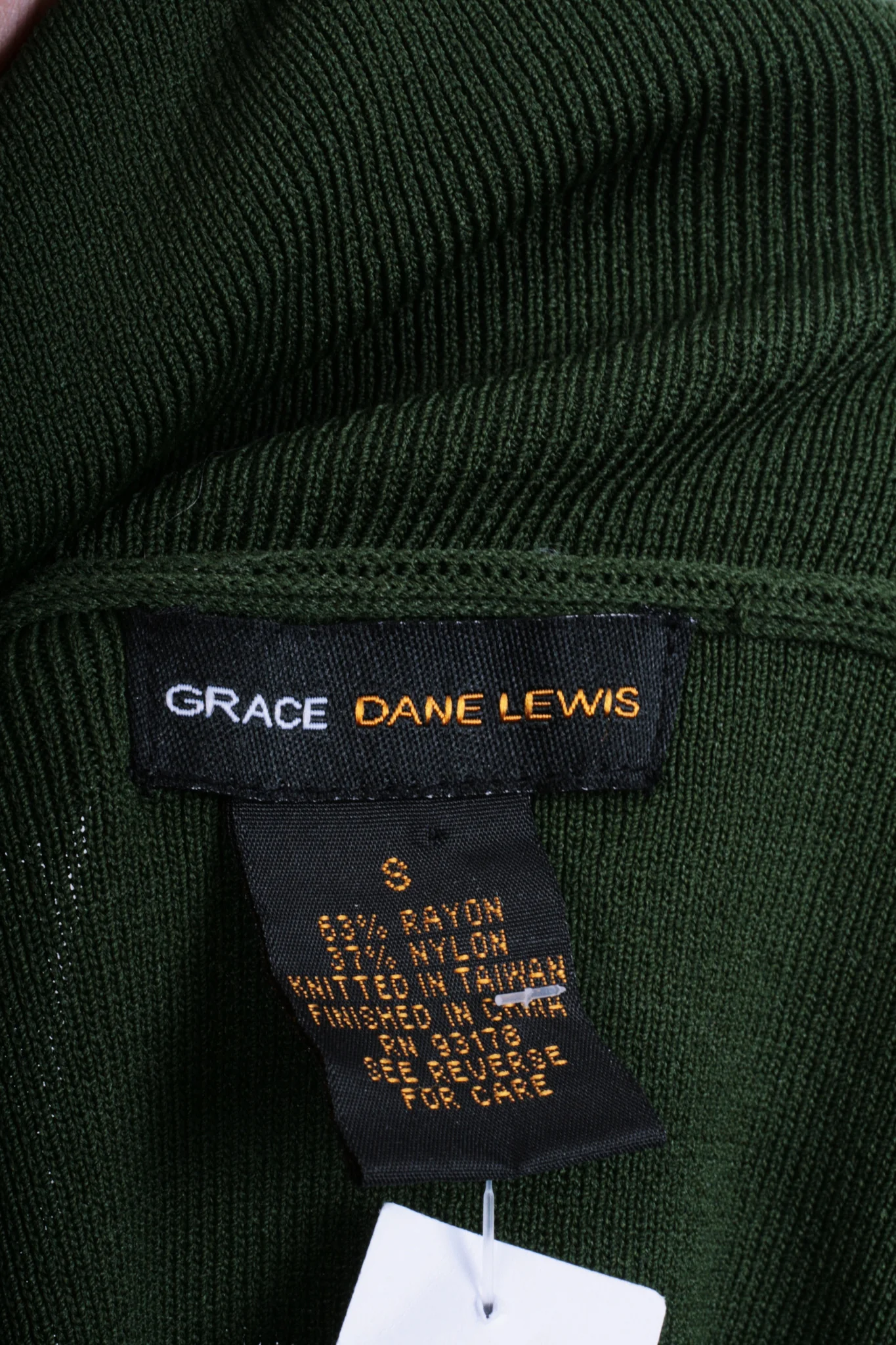 Grace Dane Lewis Womens S Jumper Sweater V Neck Green Vintage - Image 4