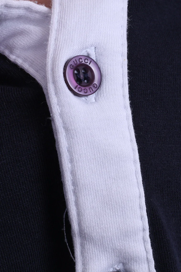 Gucci Womens XL Polo Shirt Navy Cotton Sport Italy - Image 3