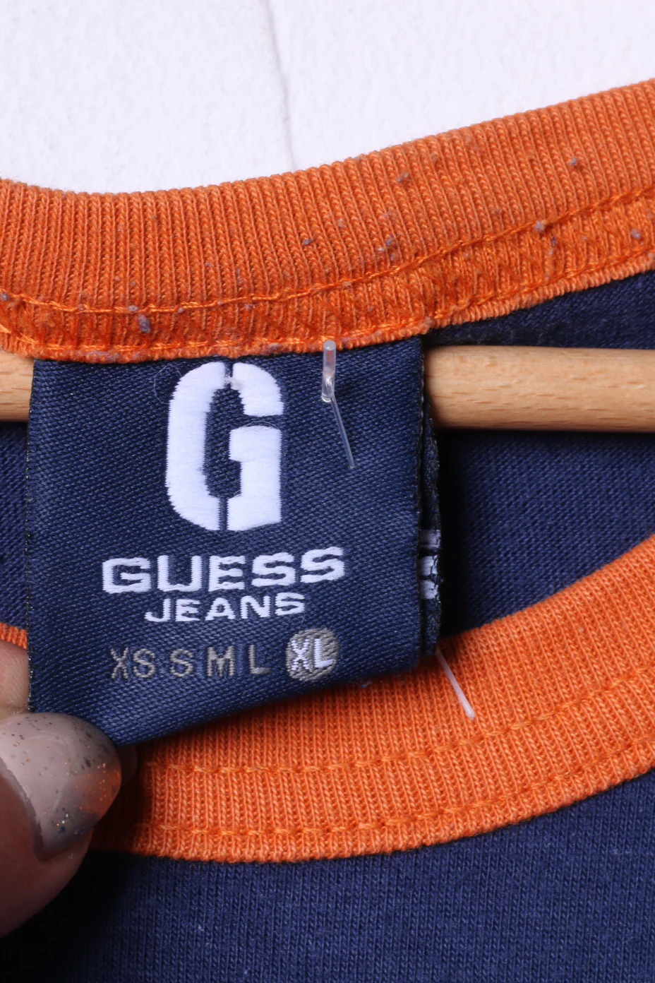 Guess Jeans Mens XL T- Shirt Graphic Navy Cotton #81 Retro Top - Image 5