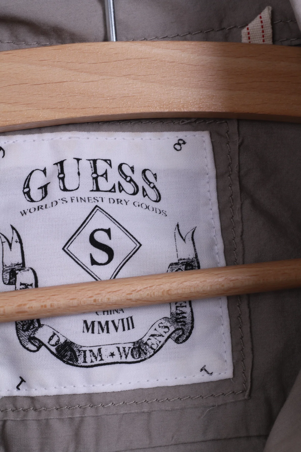 GUESS Mens S Casual Shirt Grey Cotton Long Sleeve Standard Collar - Image 4