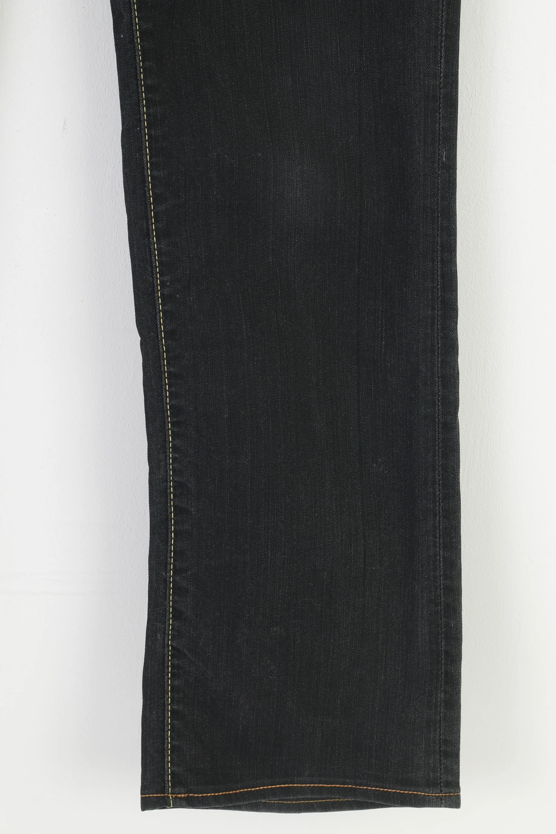 GUESS Premium Women 30 Jeans Trousers Navy Cotton Straight Leg Denim Vintage Pants - Image 3