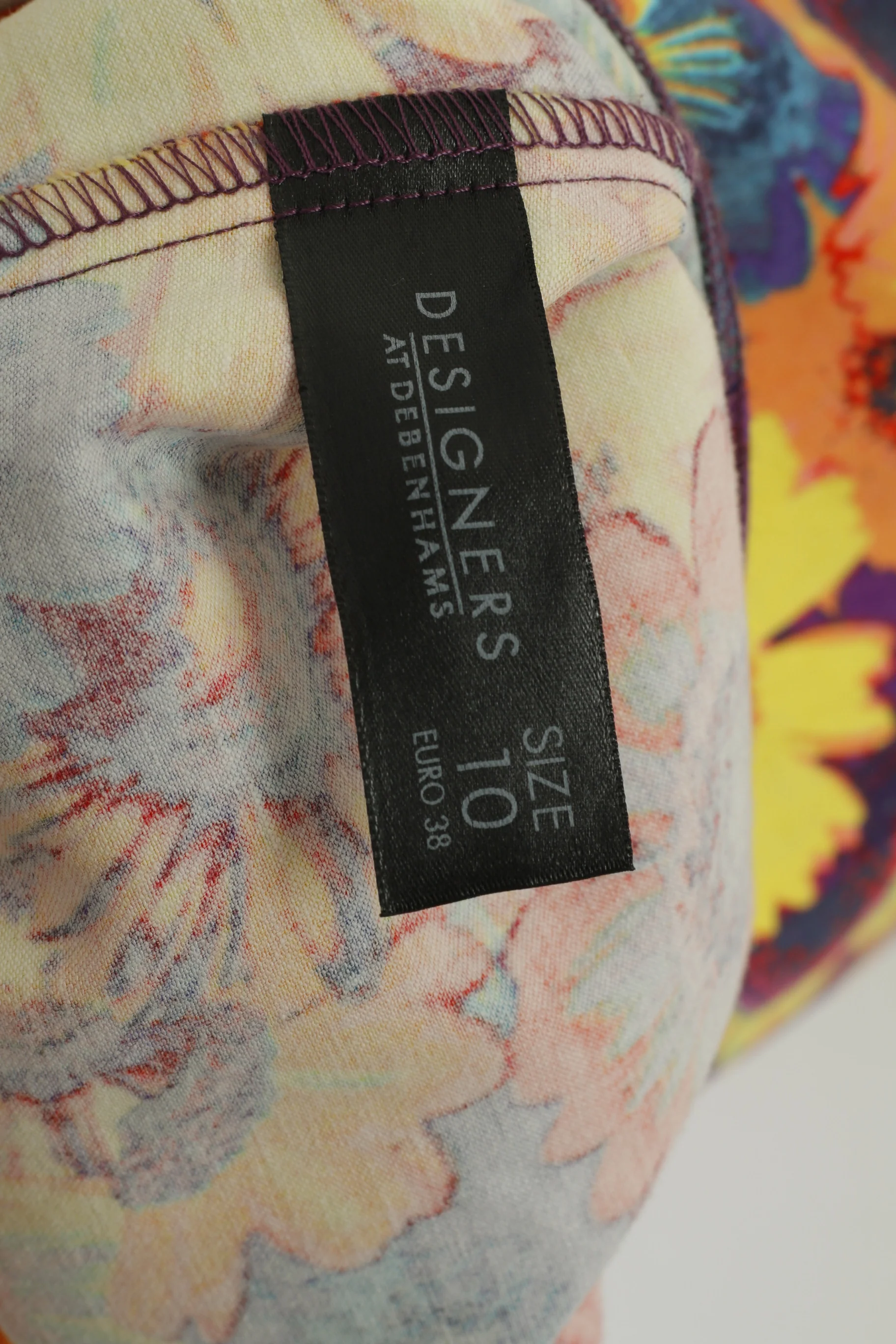 H by Henry Holland Women 10 S Dress Purple Floral Straps Summer Mini - Image 5