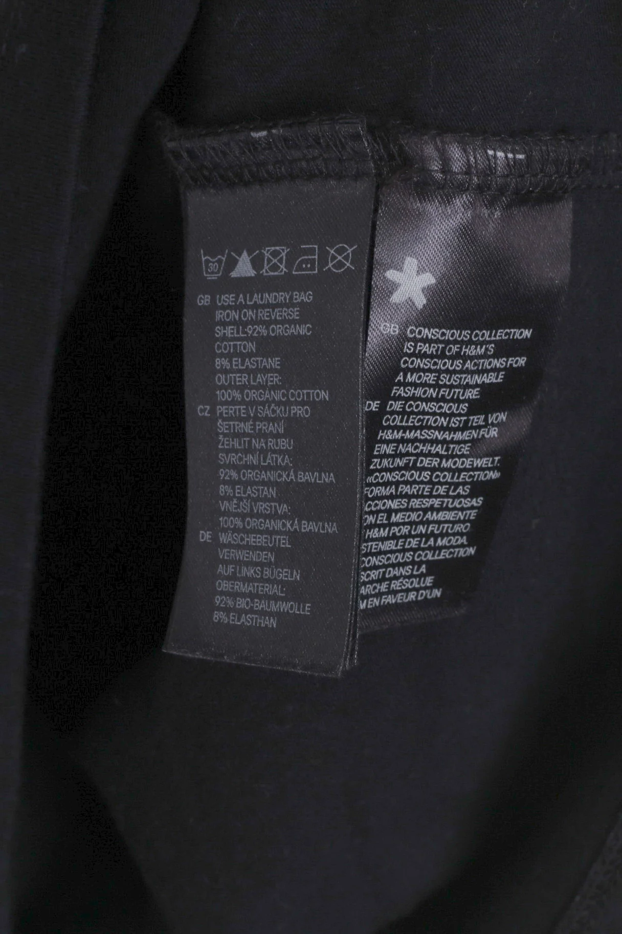 H&M Conscious Collection Womens 36 S Tunic Sequins Shinny Black Shirt - Image 4