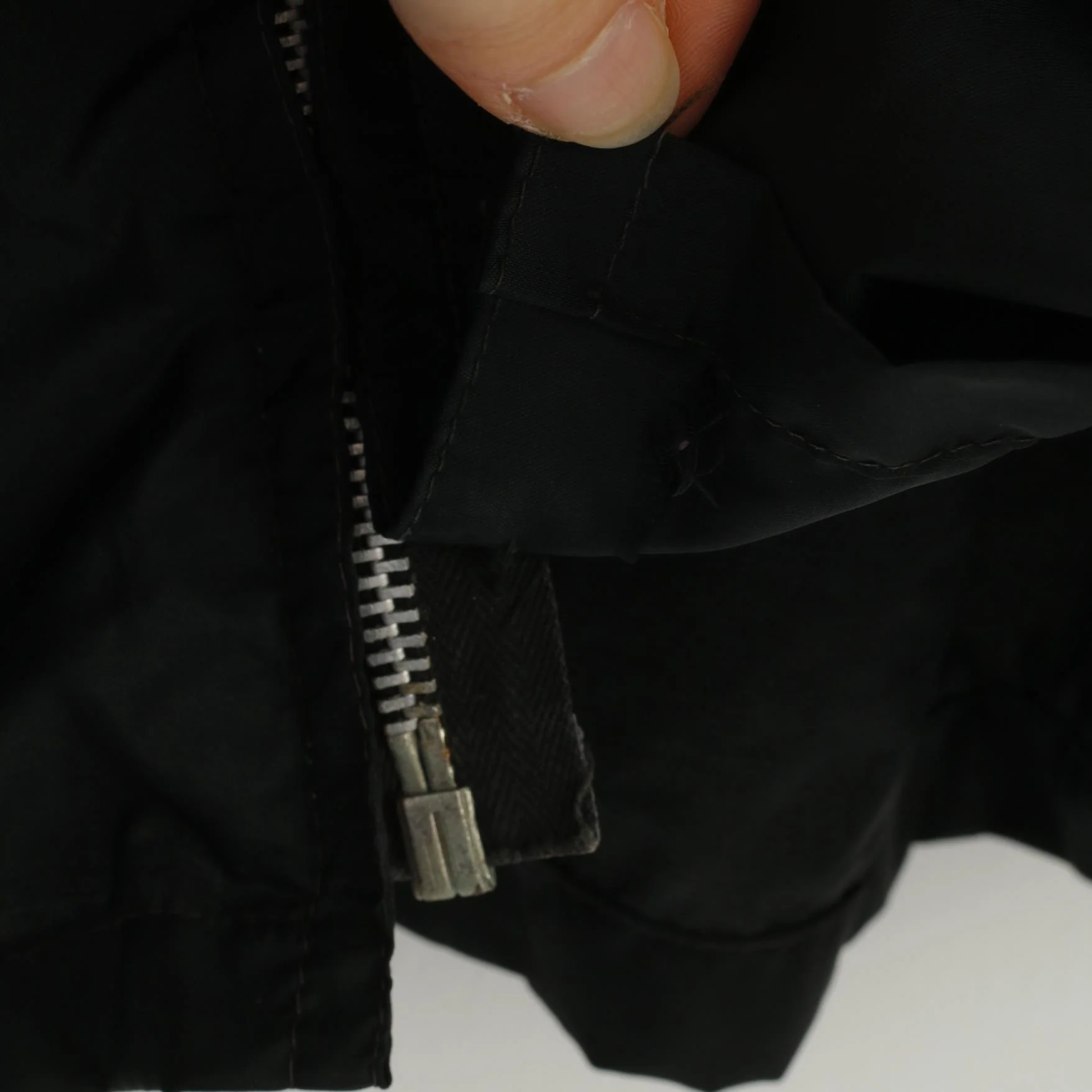 Handic Men XL Jacket Black Sportswear Full Zipper Nylon Vintage Collar Pockets Top - Image 7