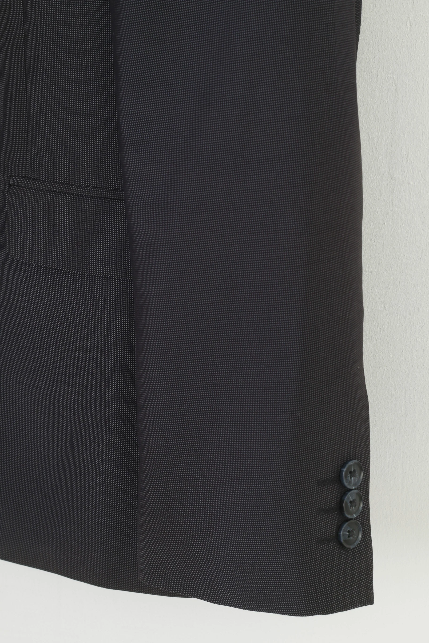 Harry Brown Men 42 Blazer Charcoal Elegant Flower London Breasted Jacket - Image 3