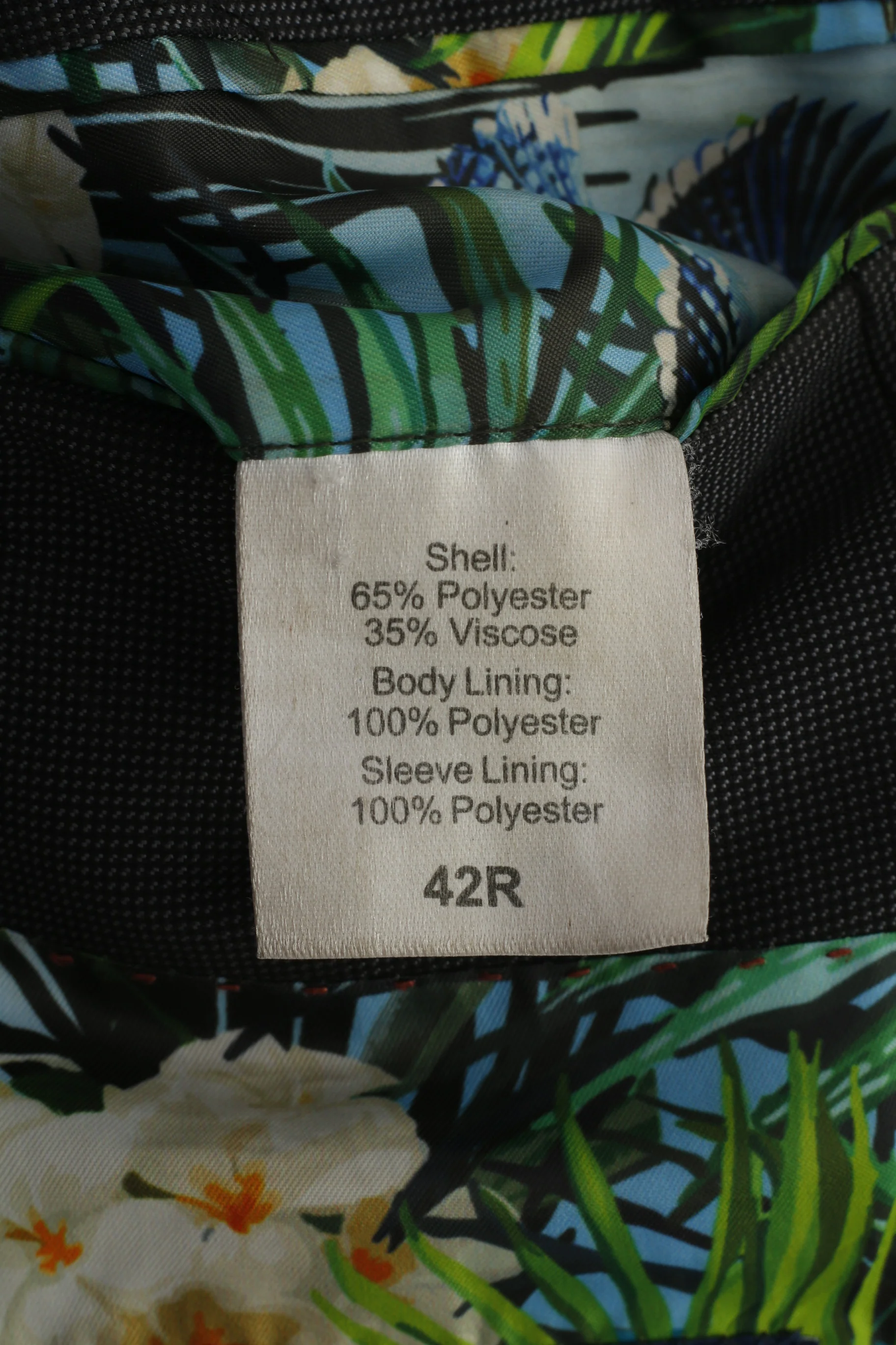 Harry Brown Men 42 Blazer Charcoal Elegant Flower London Breasted Jacket - Image 5