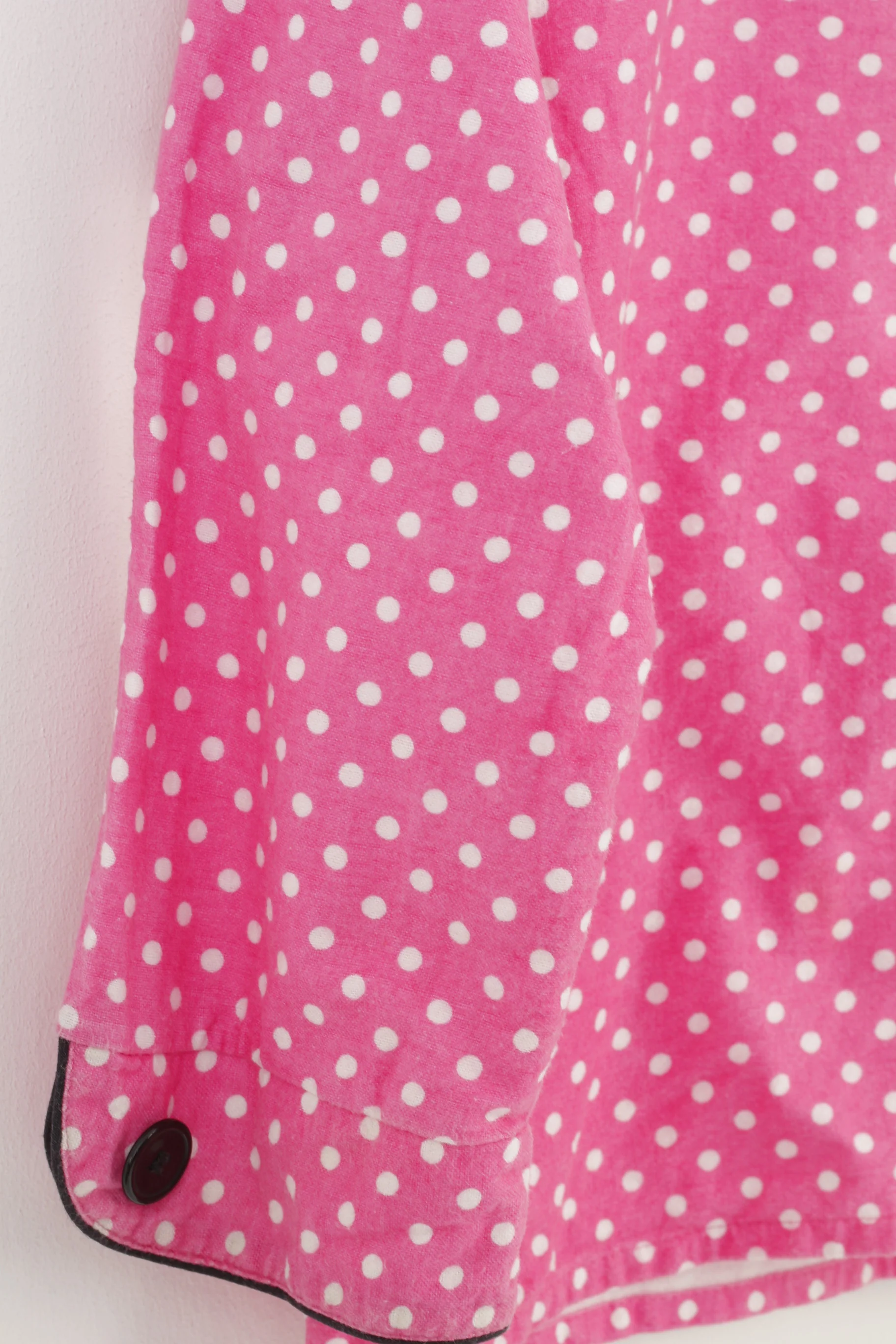 Harve Benard by bernard holtzman Women S Sleep Shirt Polka Dots Pink Bottoms Pajamas Cotton Top - Image 3
