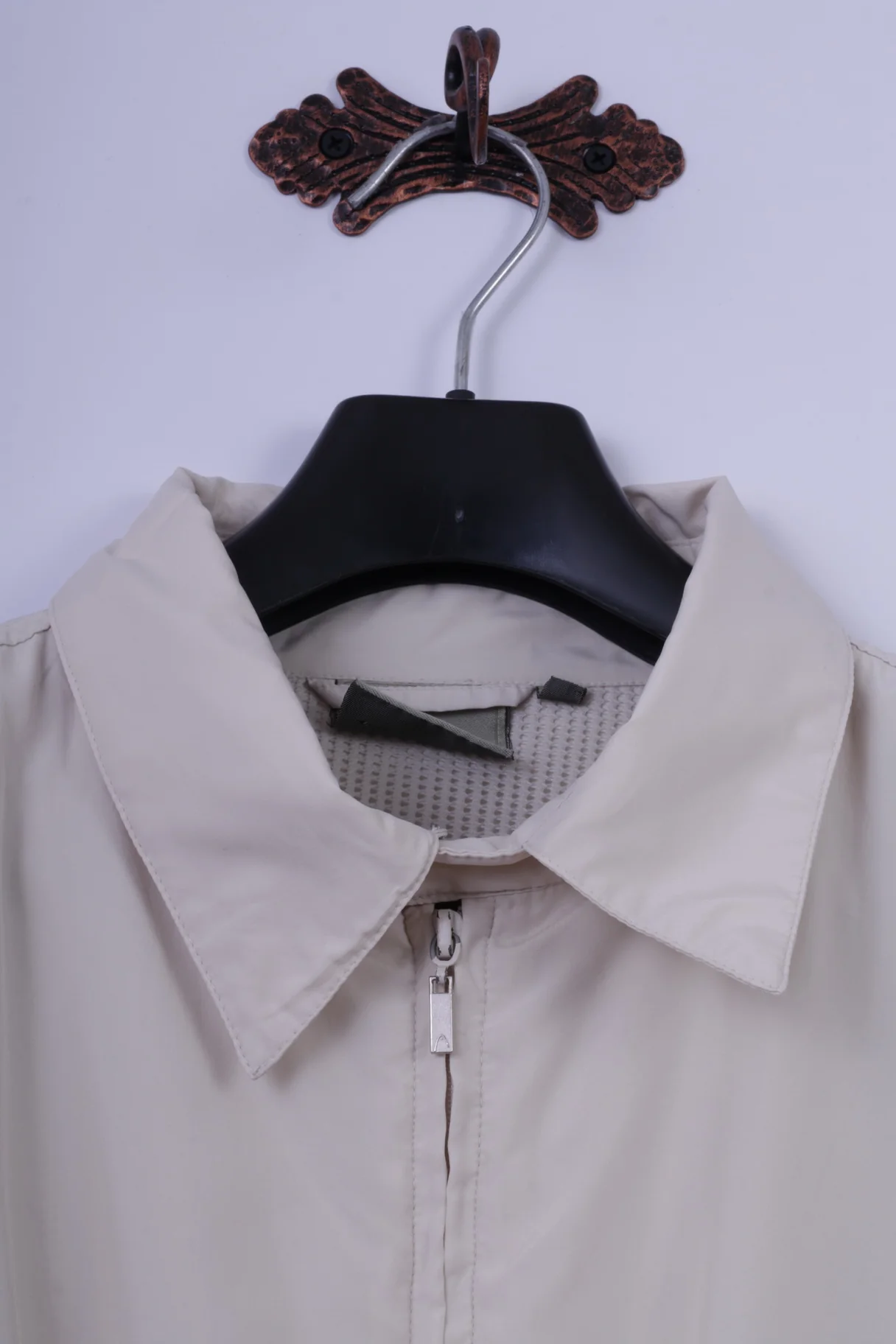 Head Men L Jacket Beige Lightweight Zip Up Activewear Retro Golf Bomber Top - Image 3