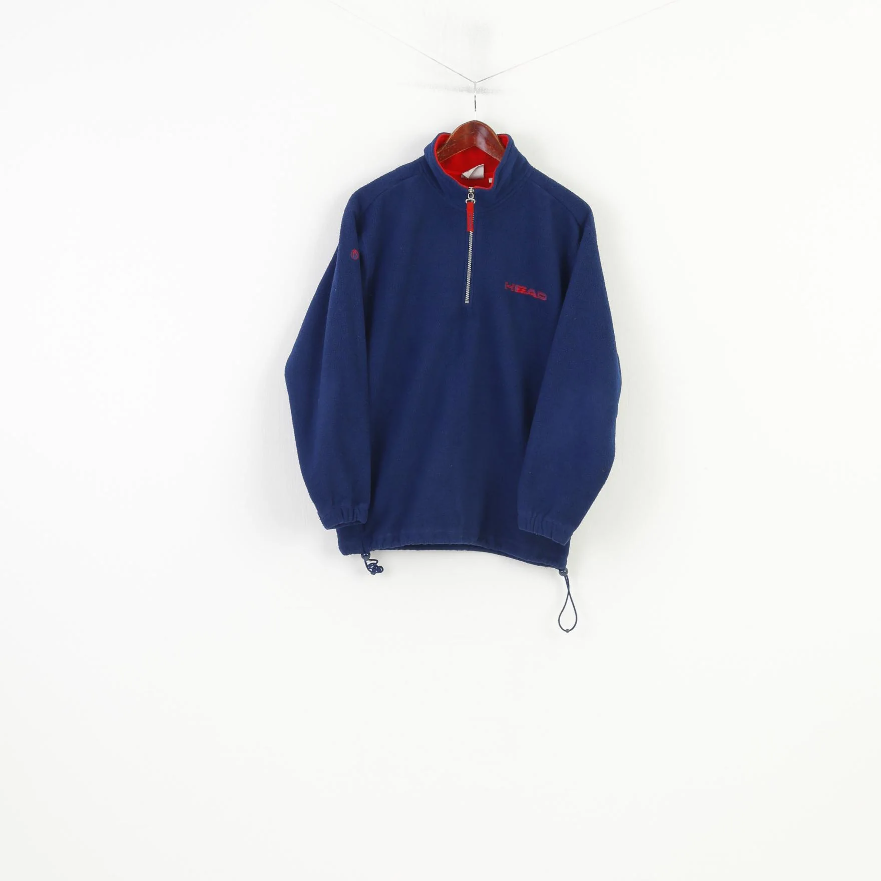 Head Men S Fleece Zip Neck Navy Padded Vintage Sweatshirt Outdoor Top - Image 2