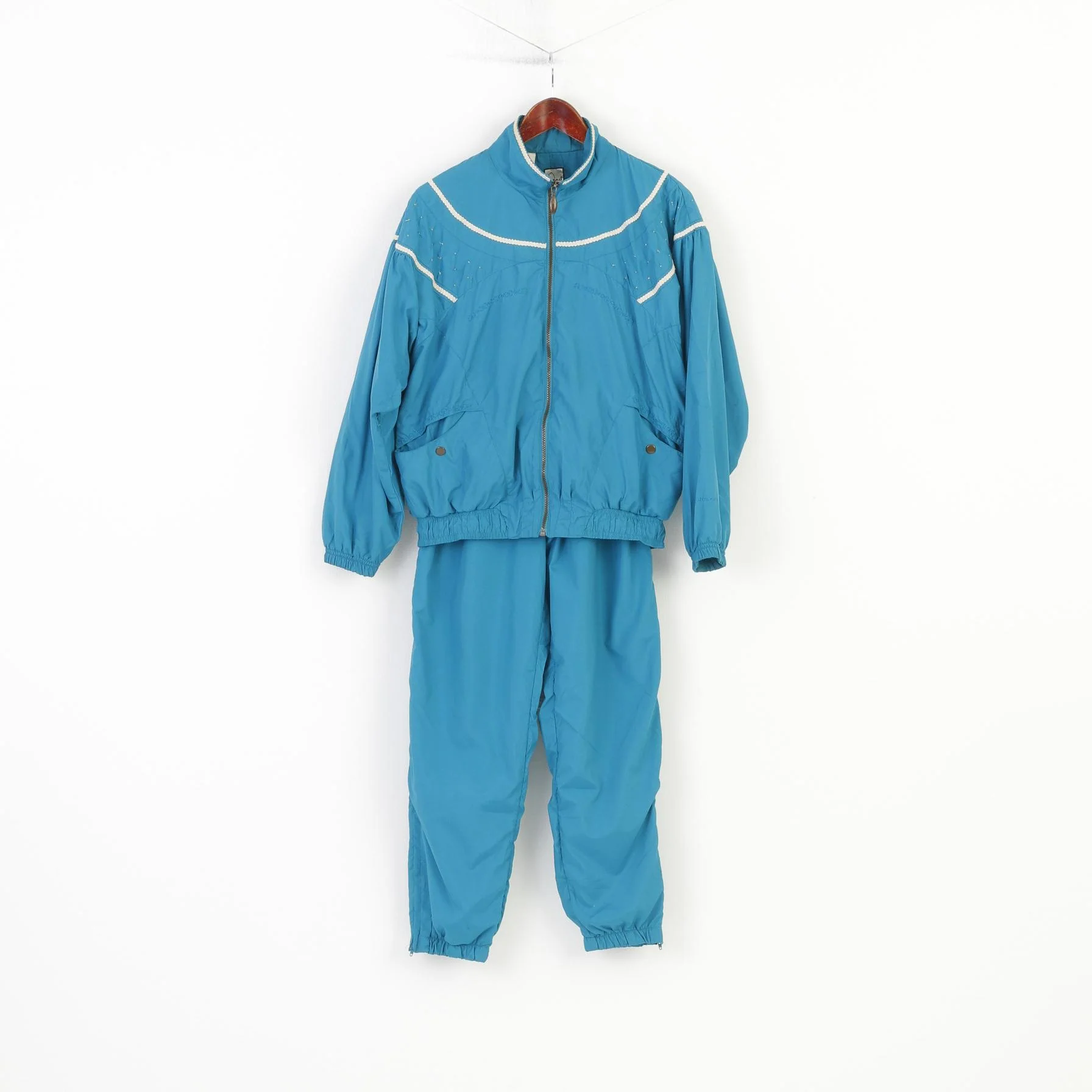 Head Women S Tracksuit Set Turquoise Sweatpants Jacket Training Sportswear  Vintage 90s Pockets Full Zipper Top - Image 2