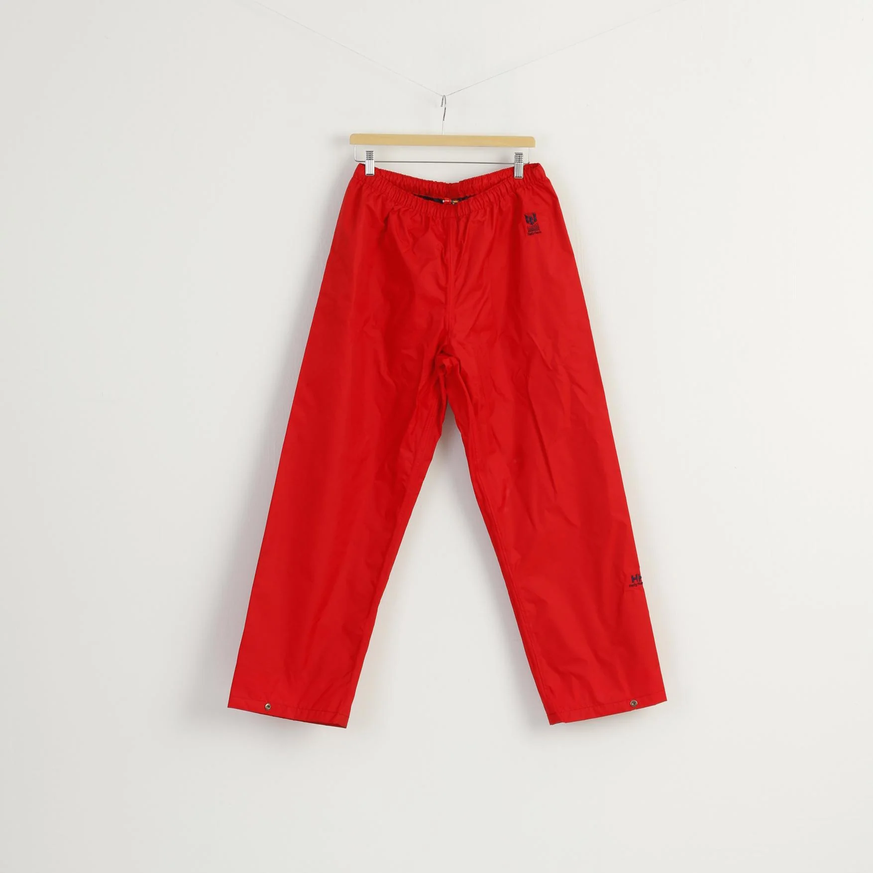 Helly Hansen Men L Pants Red Nylon Waterproof Helly tech Outdoor Trousers