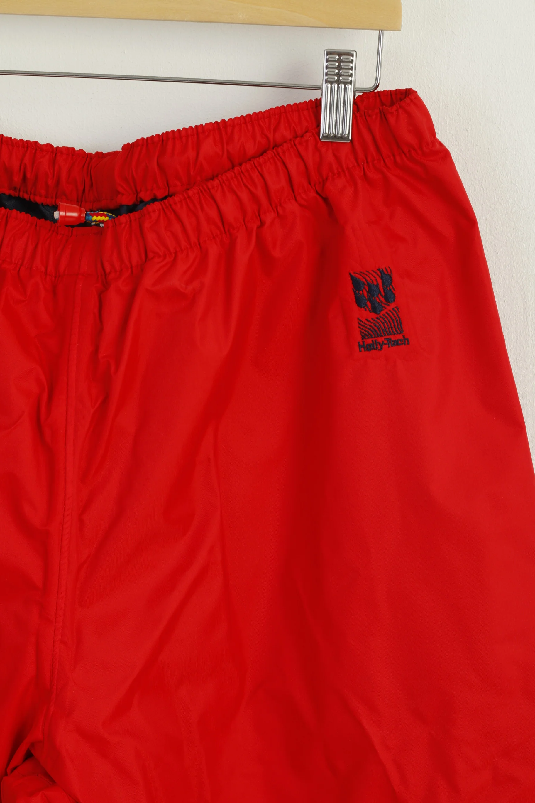 Helly Hansen Men L Pants Red Nylon Waterproof Helly tech Outdoor Trousers - Image 2