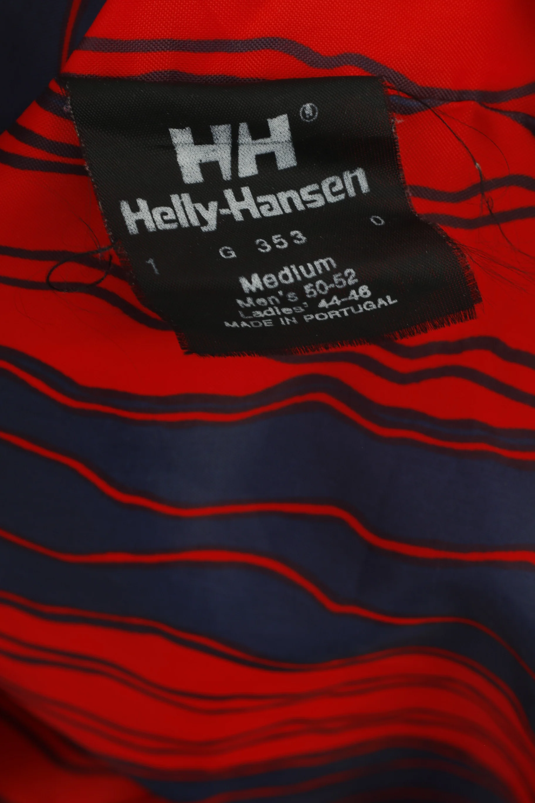 Helly Hansen Men M Jacket Red Nylon Waterproof Vintage Hidden Hood Sailing Top - Image 6