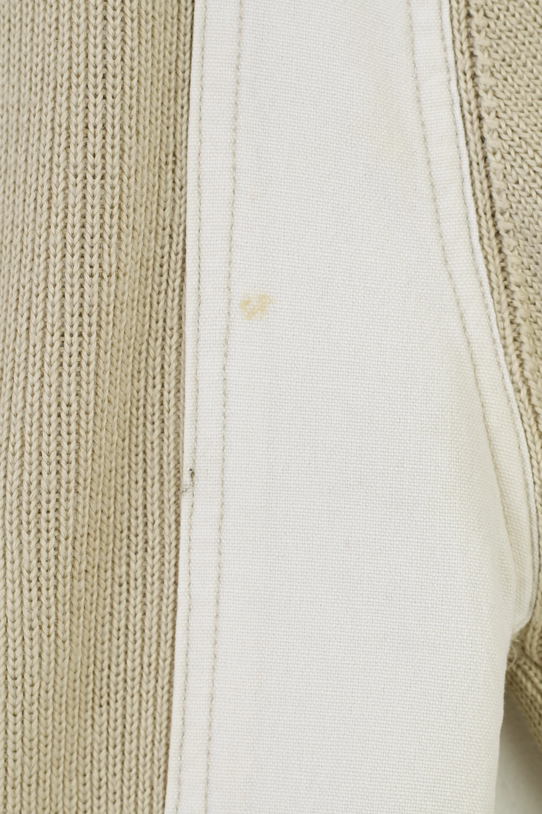 Helly Hansen Men M Sweater Beige Sport Full Zipper Beige Acrylic Wool Outdoor Top - Image 5