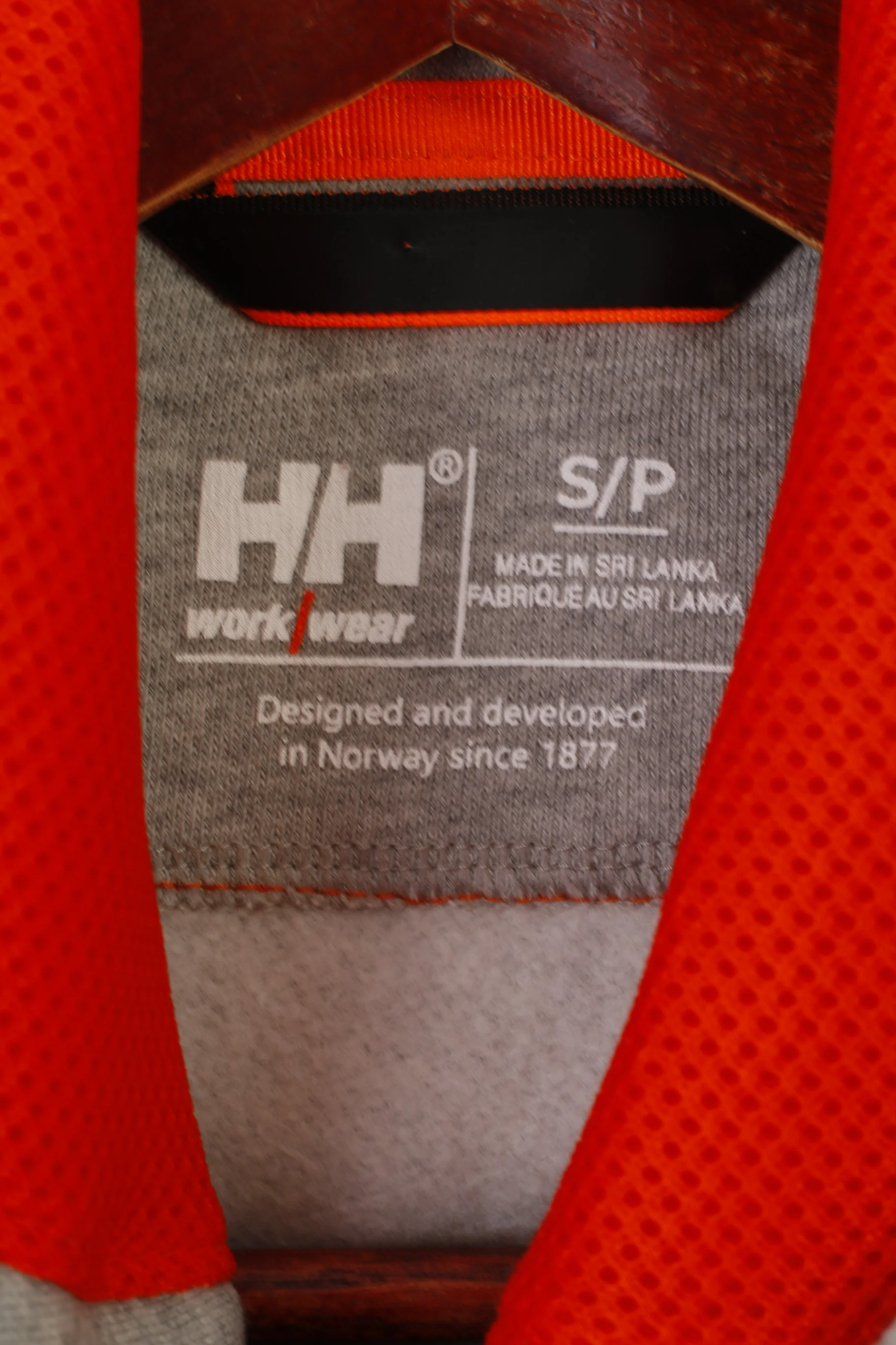 Helly Hansen Men S Sweatshirt Gray Cotton Work Wear Zip Up Hooded Top - Image 5
