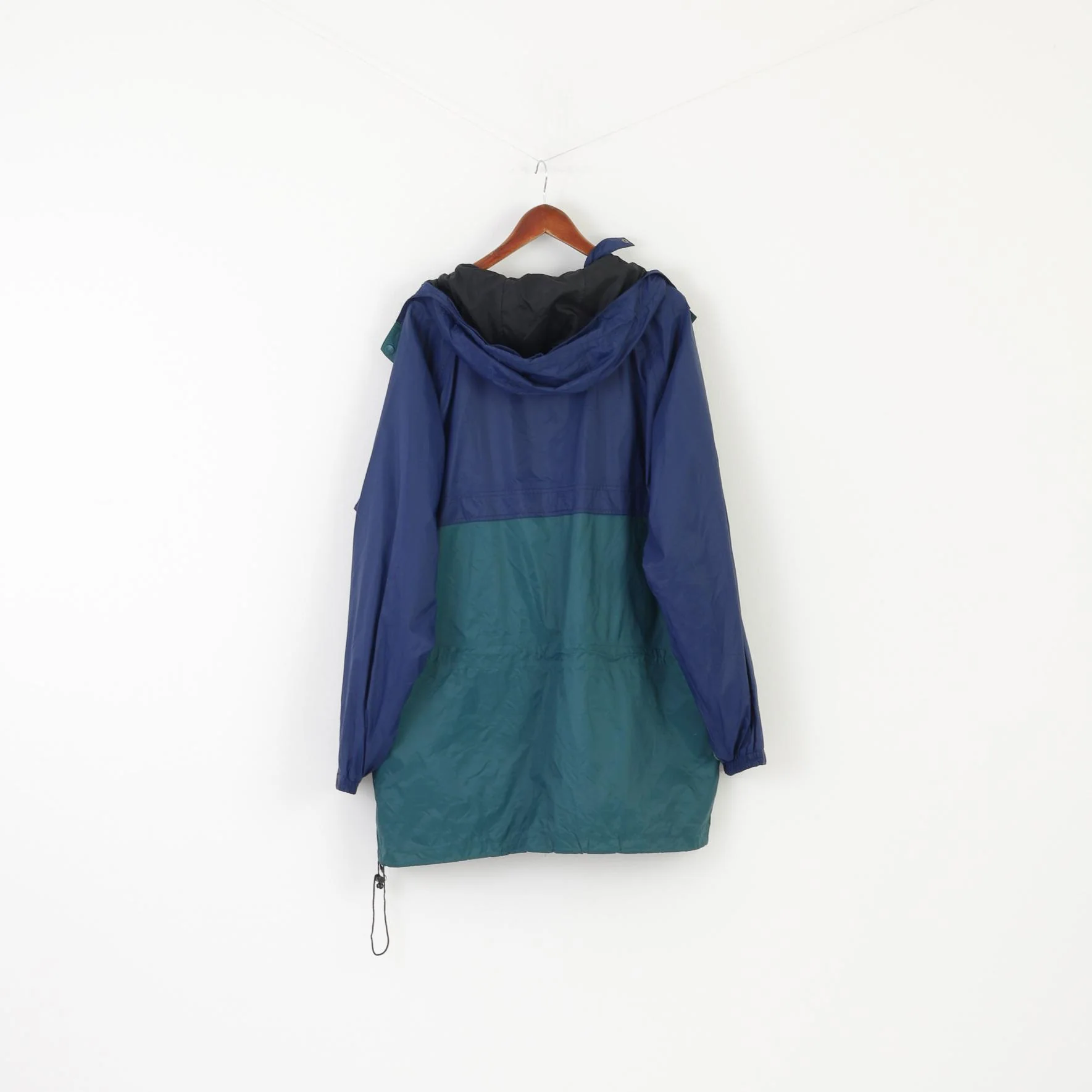 Helly Hansen Men XL Jacket Navy Green Nylon Waterproof Hooded Zip Up Outdoor Sailing Top - Image 6