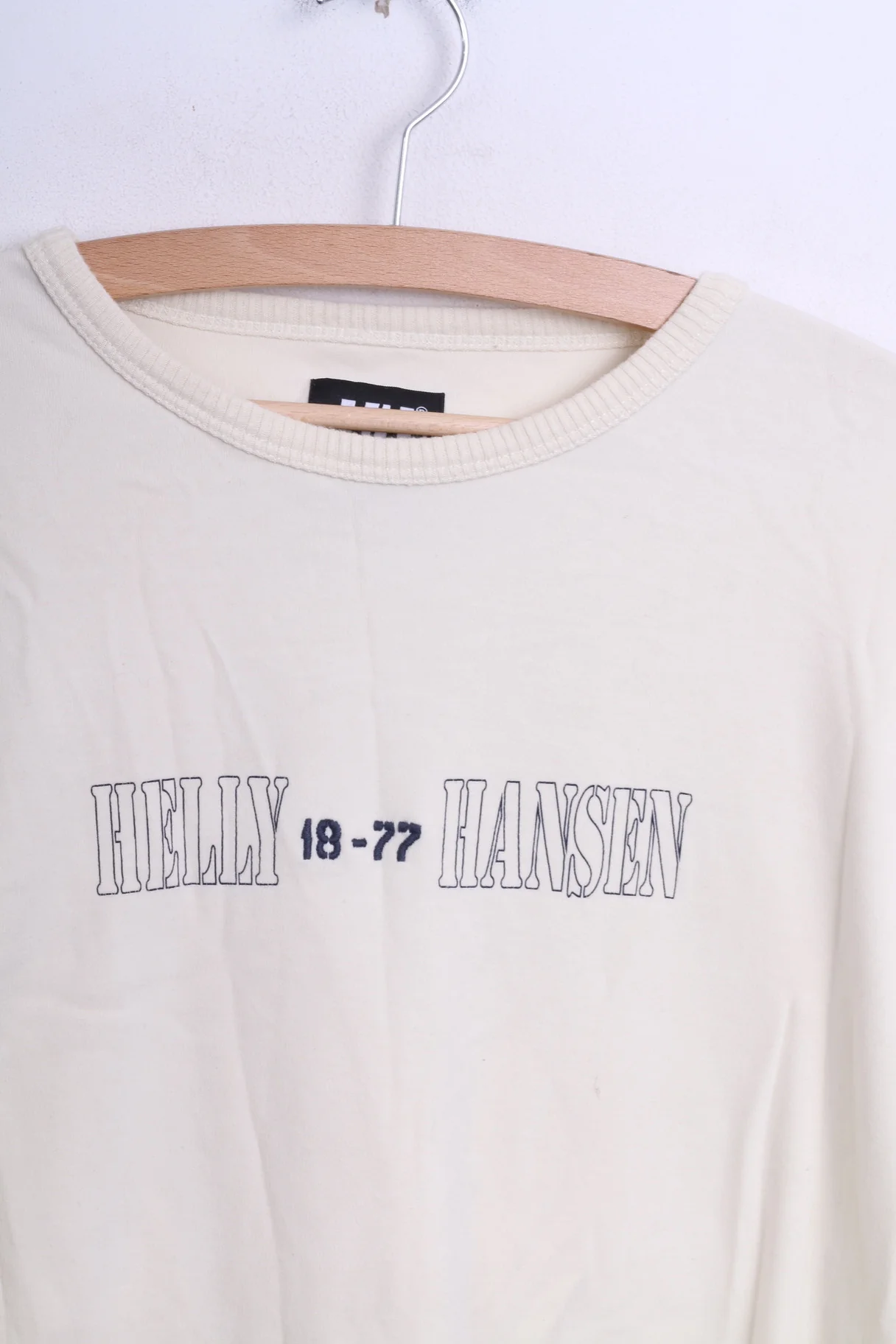 Helly Hansen Mens XL Jumper Sweatshirt Beige Cotton Crew Neck - Image 3