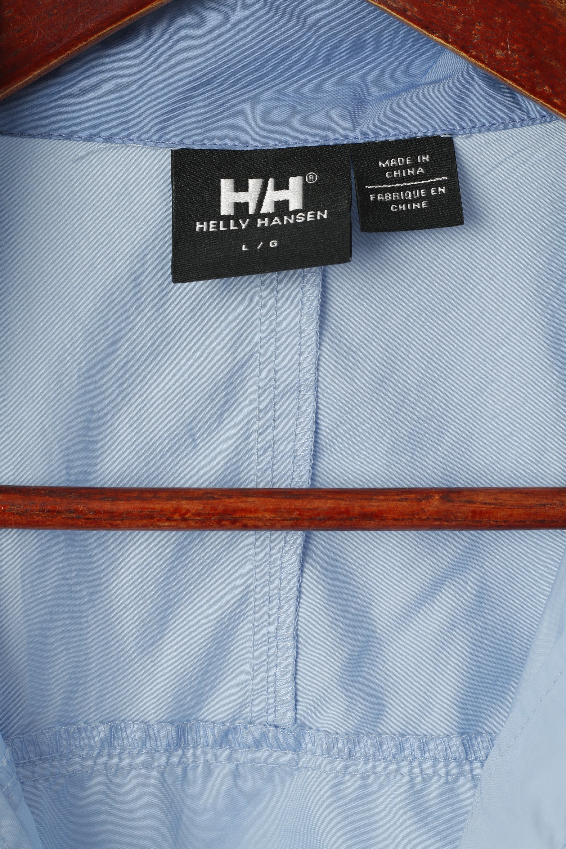 Helly Hansen Women L Jacket Blue Lightweight Zip Up Windbreaker Cropped Top - Image 5