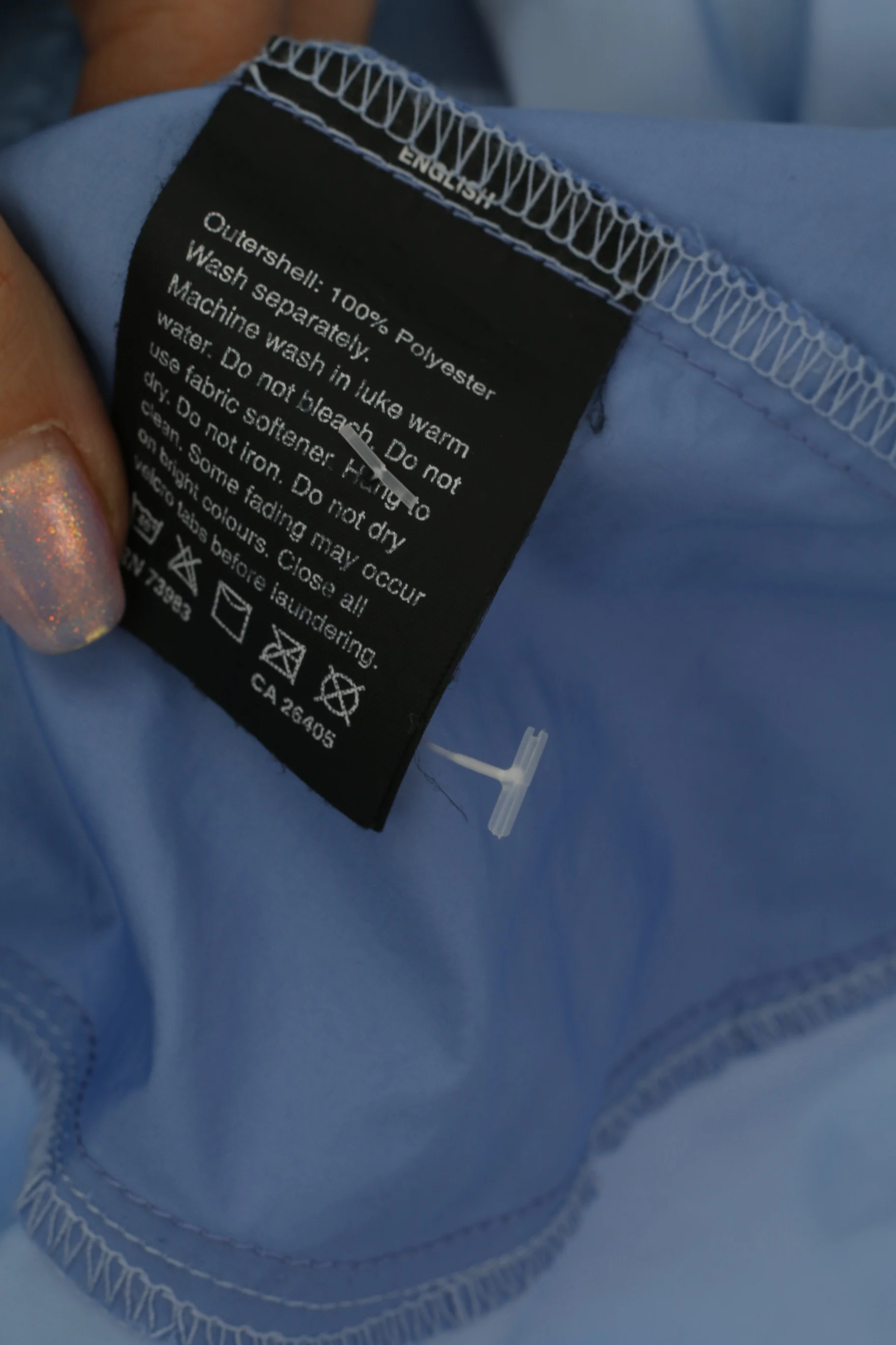 Helly Hansen Women L Jacket Blue Lightweight Zip Up Windbreaker Cropped Top - Image 6
