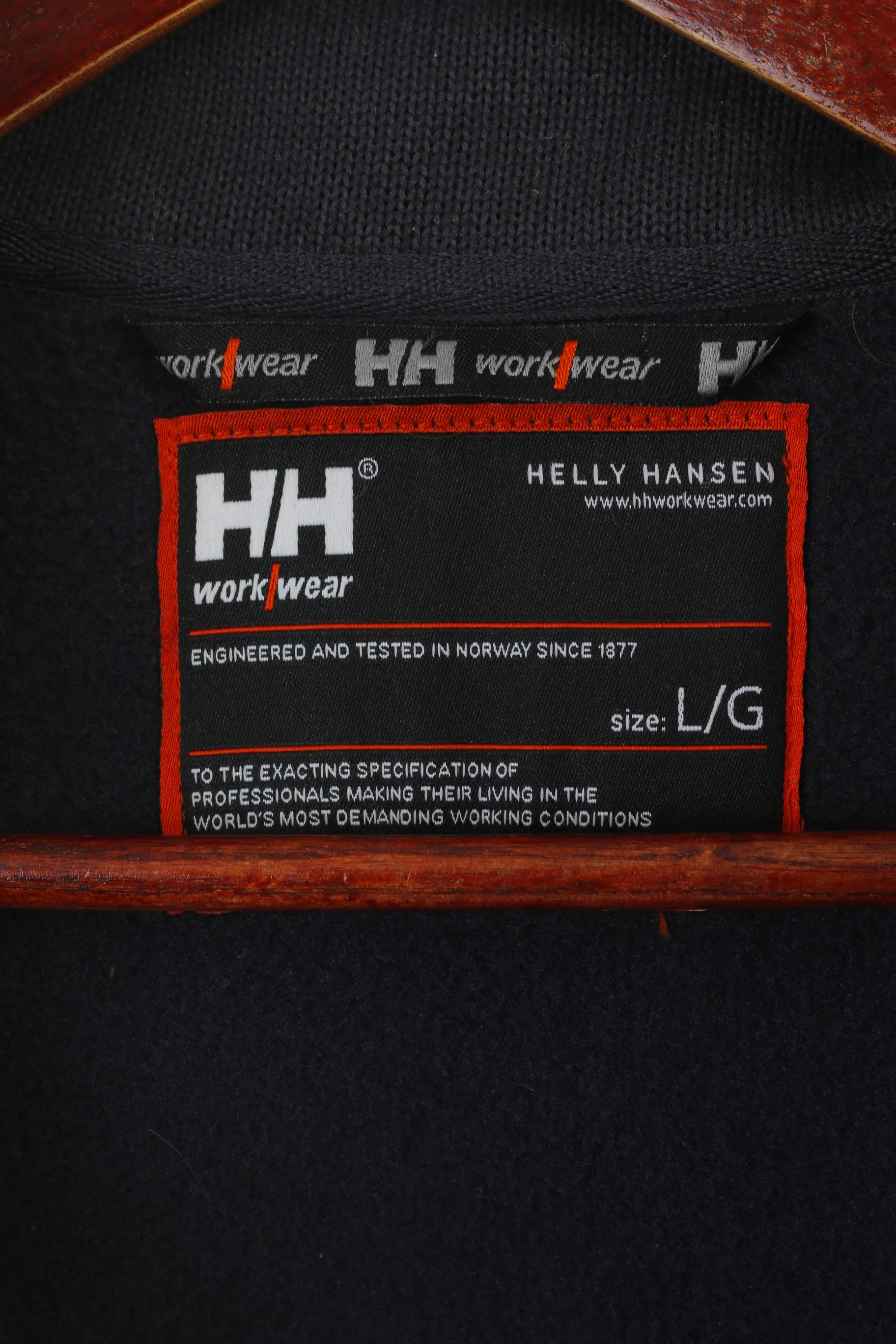 Helly Hansen Workwear Men L Sweatshirt Gray Full Zipper For Extreme Conditions Top - Image 5