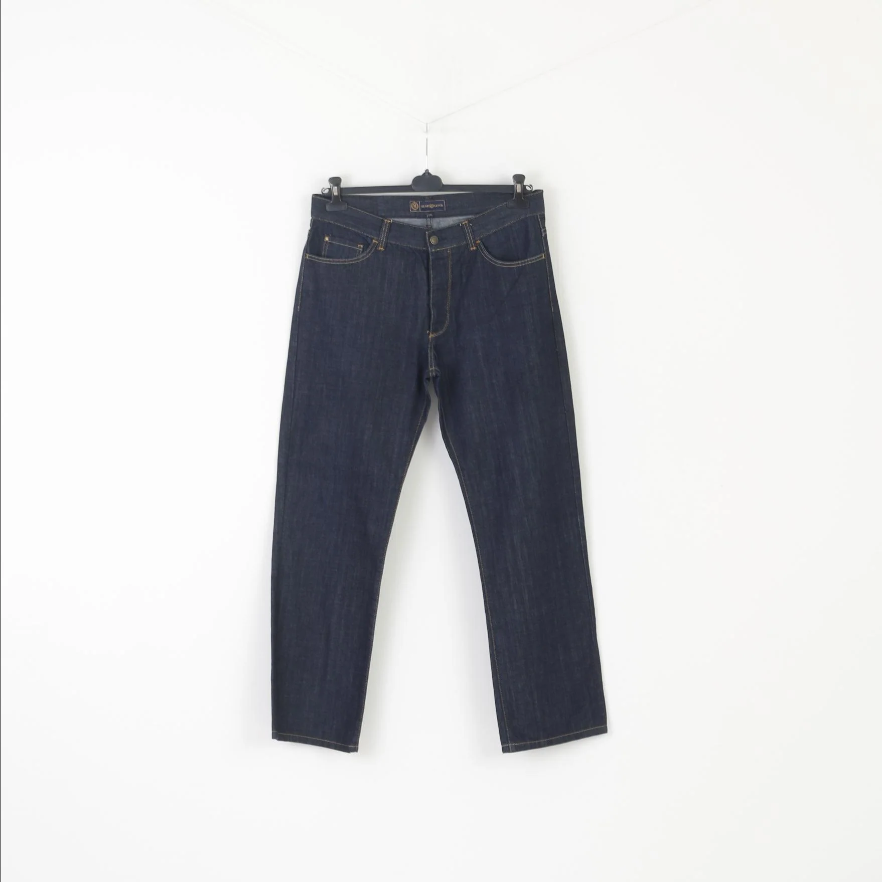 Henri Lloyd Men 34 Jeans Trousers Navy Bridewell Classic Fit Trousers Cotton Elegant Modern Comfort Pants