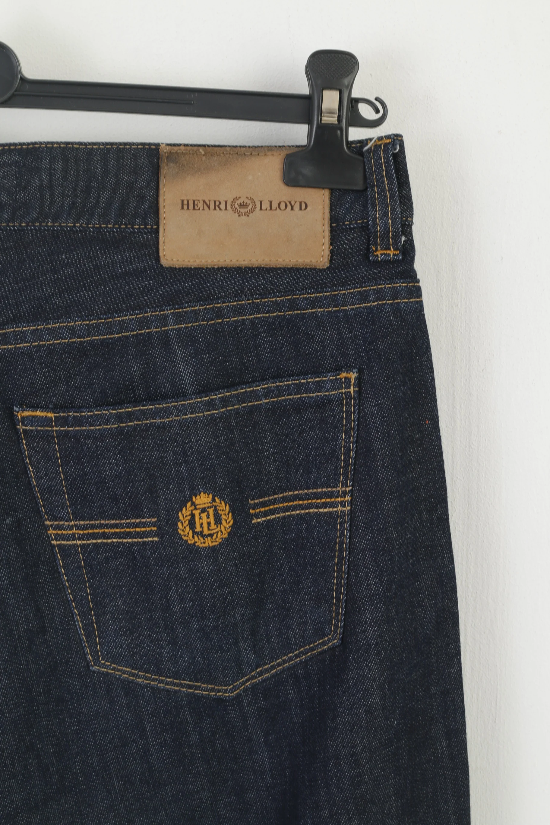 Henri Lloyd Men 34 Jeans Trousers Navy Bridewell Classic Fit Trousers Cotton Elegant Modern Comfort Pants - Image 7