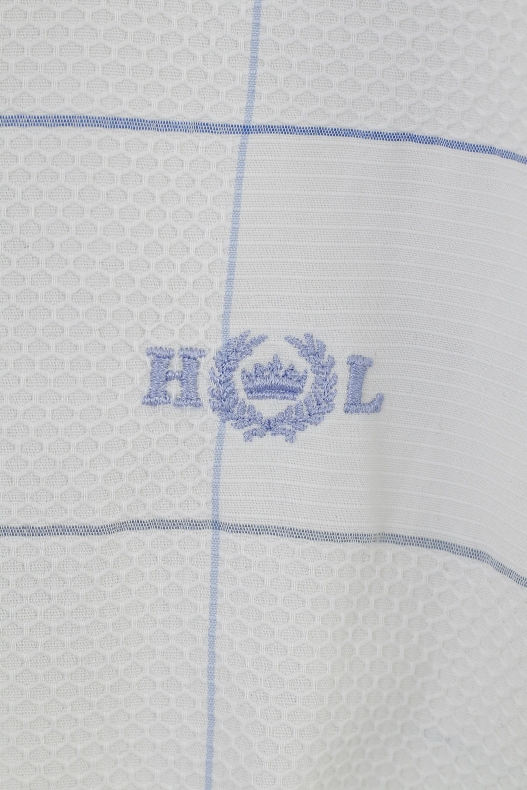 Henri Lloyd Men M Casual Shirt Short Sleeve Checkered White Original Cotton Top - Image 5