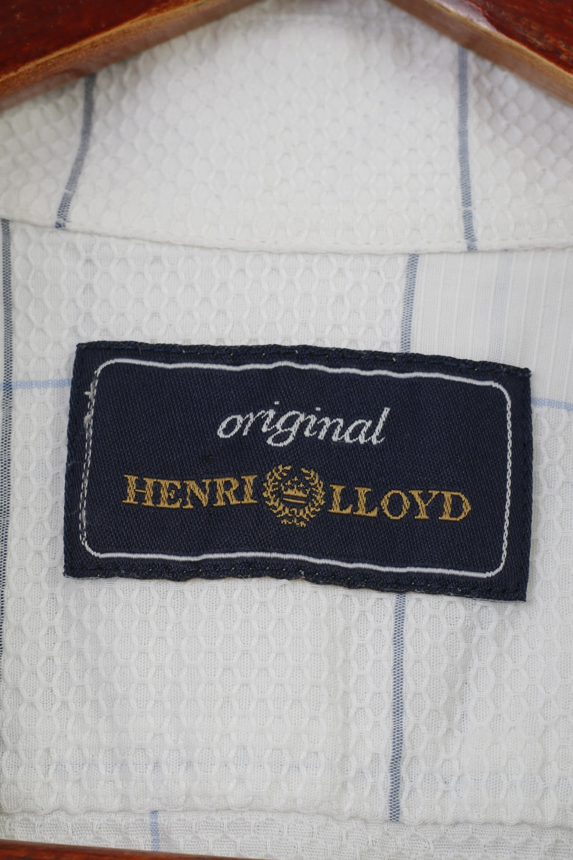 Henri Lloyd Men M Casual Shirt Short Sleeve Checkered White Original Cotton Top - Image 6