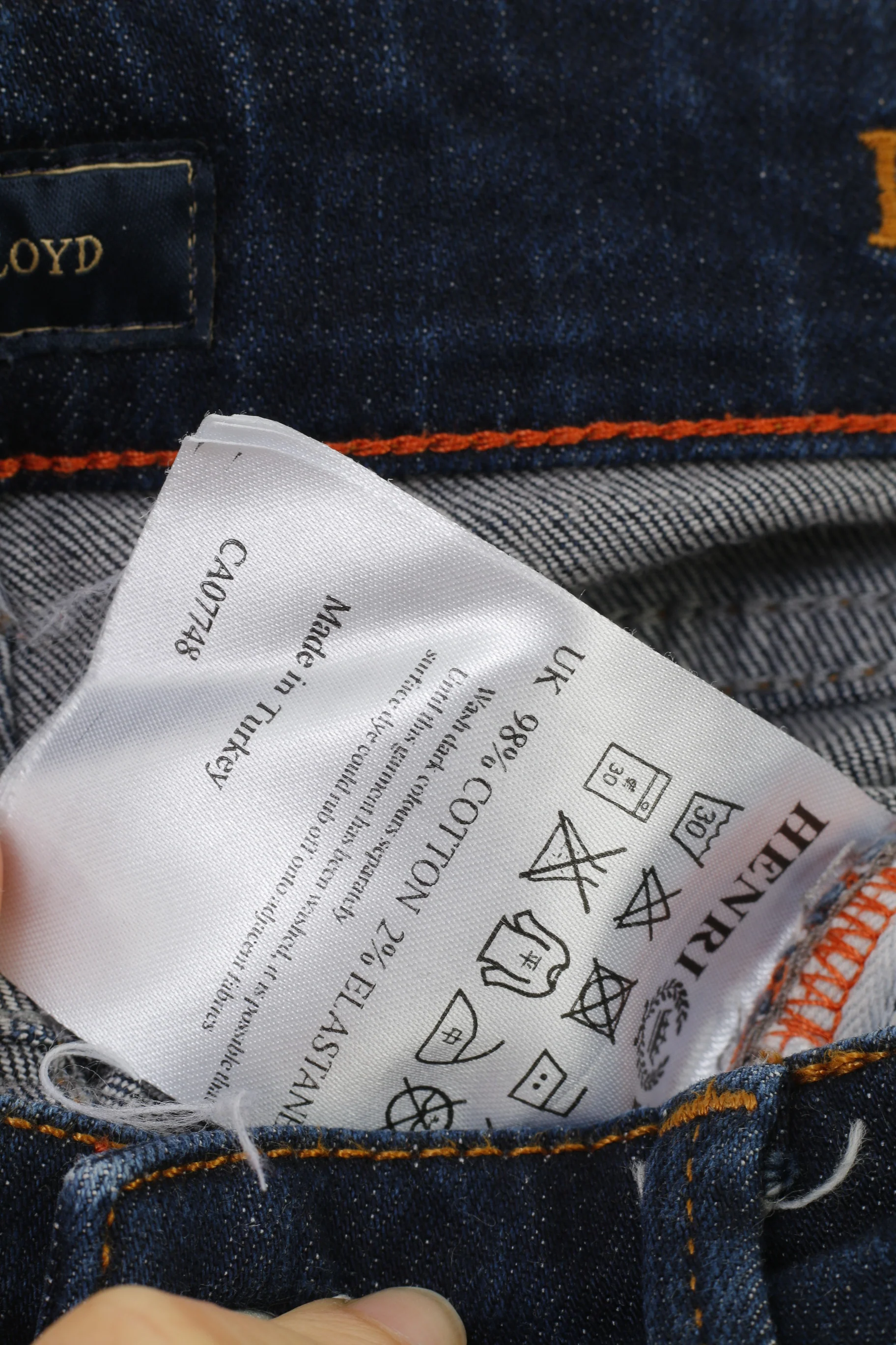 Henri Lloyd Women 30 Jeans Trousers Navy Cotton Straight Leg Vintage  Pants - Image 6