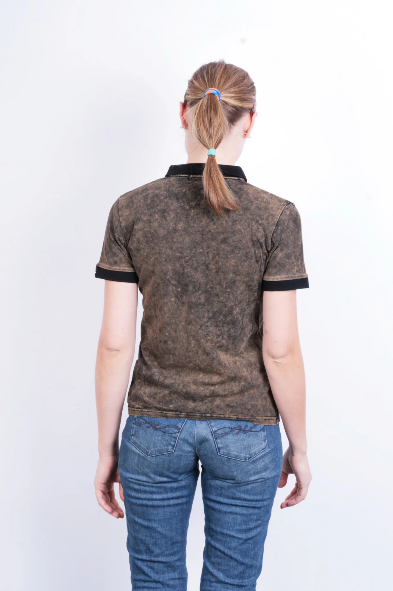 Hermes Paris Womens M Polo Shirt Brown Cotton - Image 7
