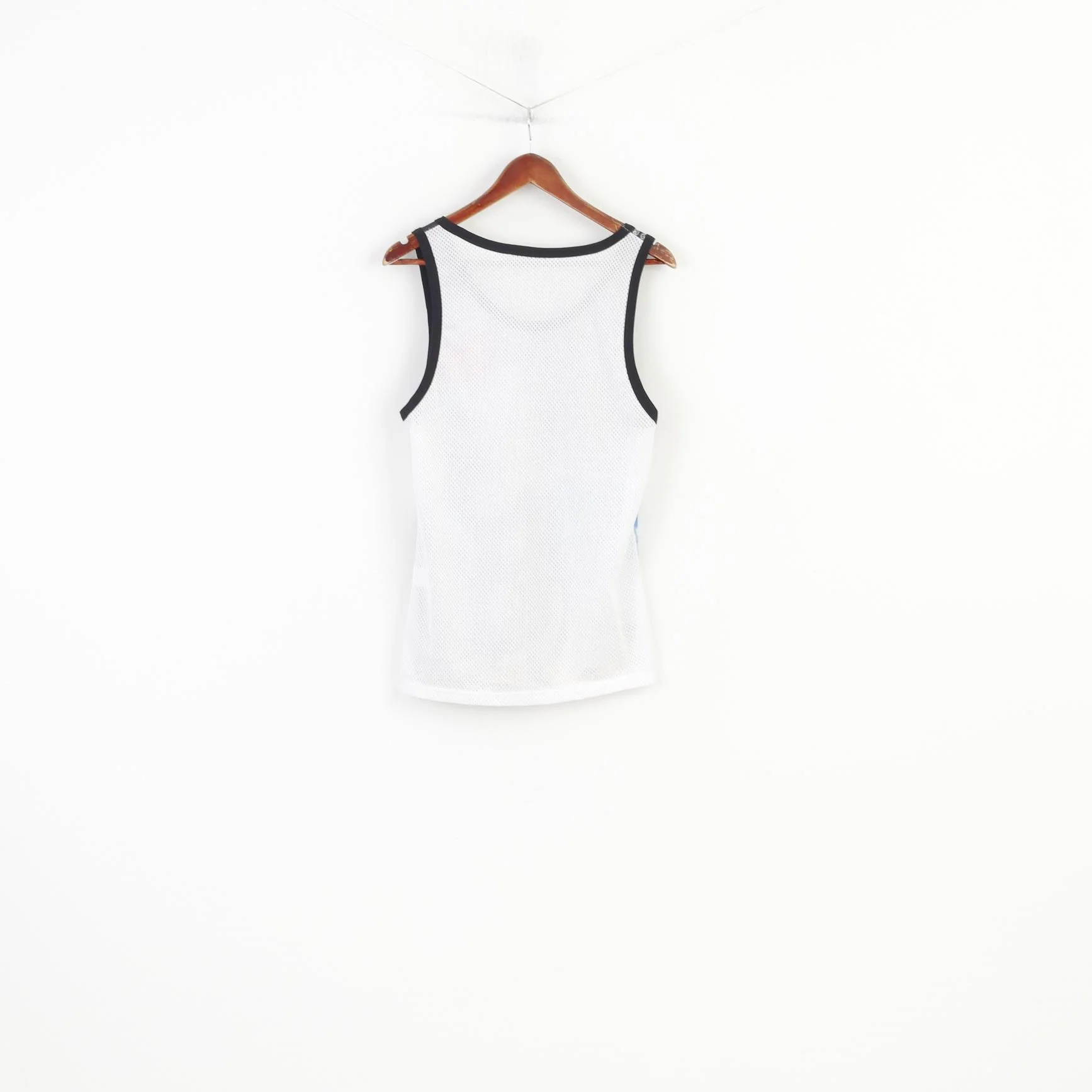 Hi-Chic Men S Shirt Sleevelees White Moto Club On The Road Tank Top Mesh Vintage Top - Image 6