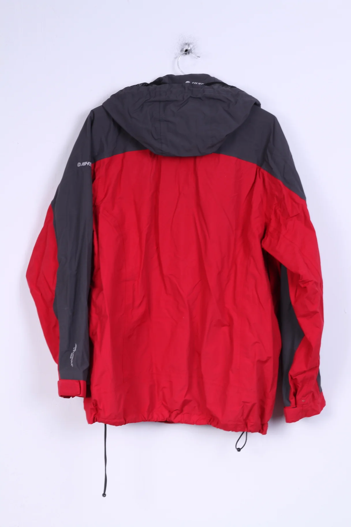 Hi-Tec Mens L Jacket Red Nylon Breathable Waterproof Windproof - Image 6
