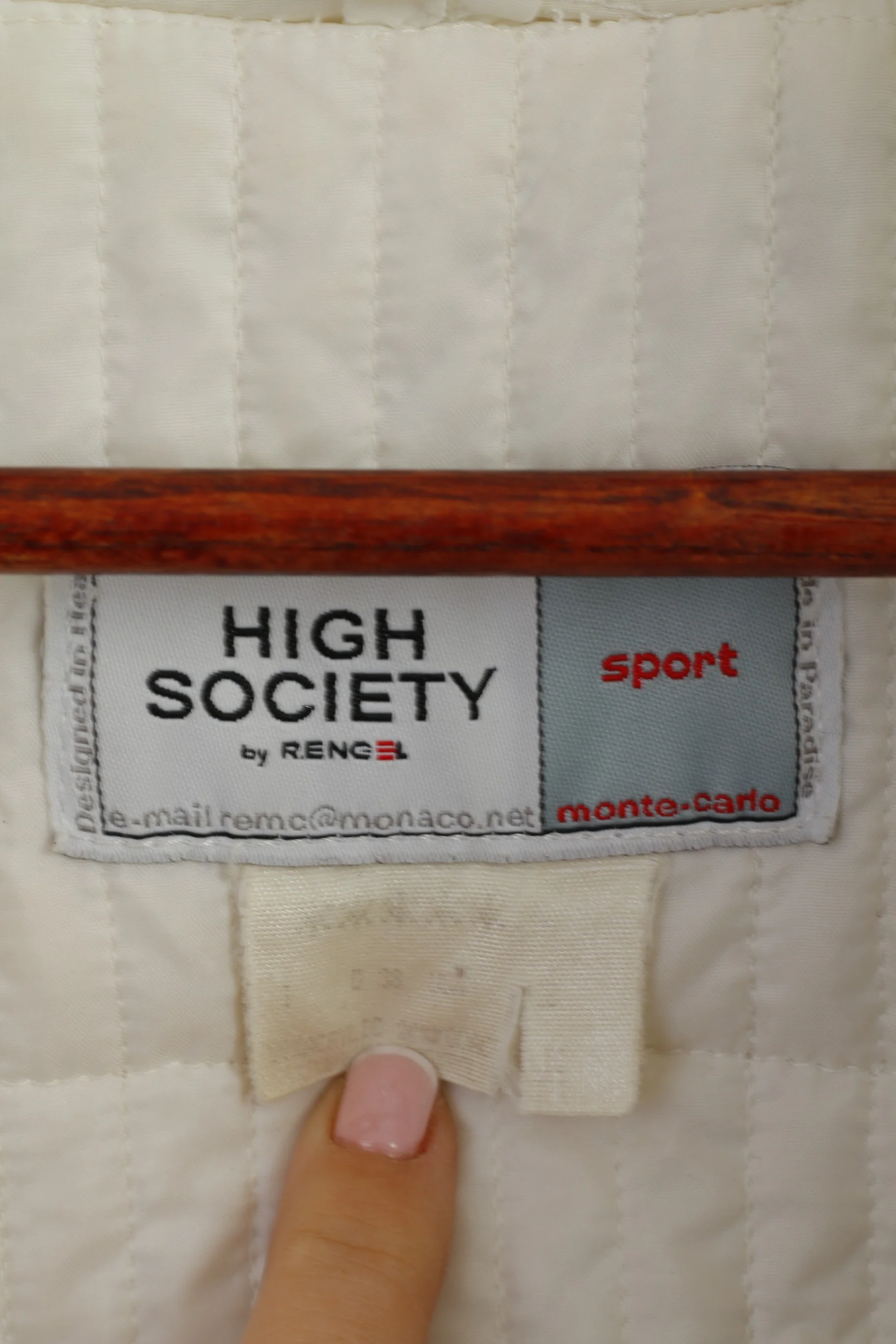 High Society by Rengel Sport Women 38 M Jacket Vintage Beige Fur Belted Monte Carlo Top - Image 7