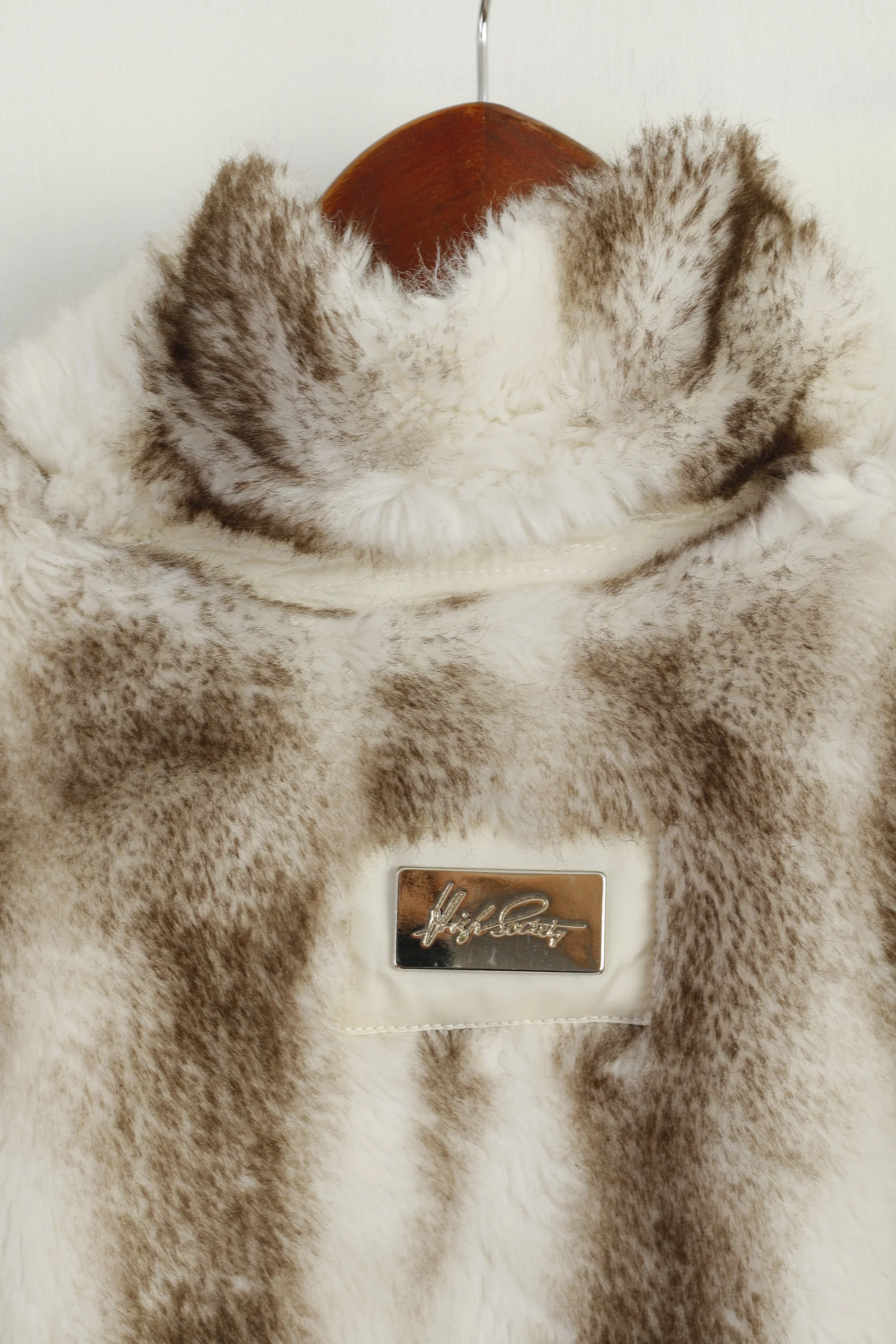 High Society by Rengel Sport Women 38 M Jacket Vintage Beige Fur Belted Monte Carlo Top - Image 8