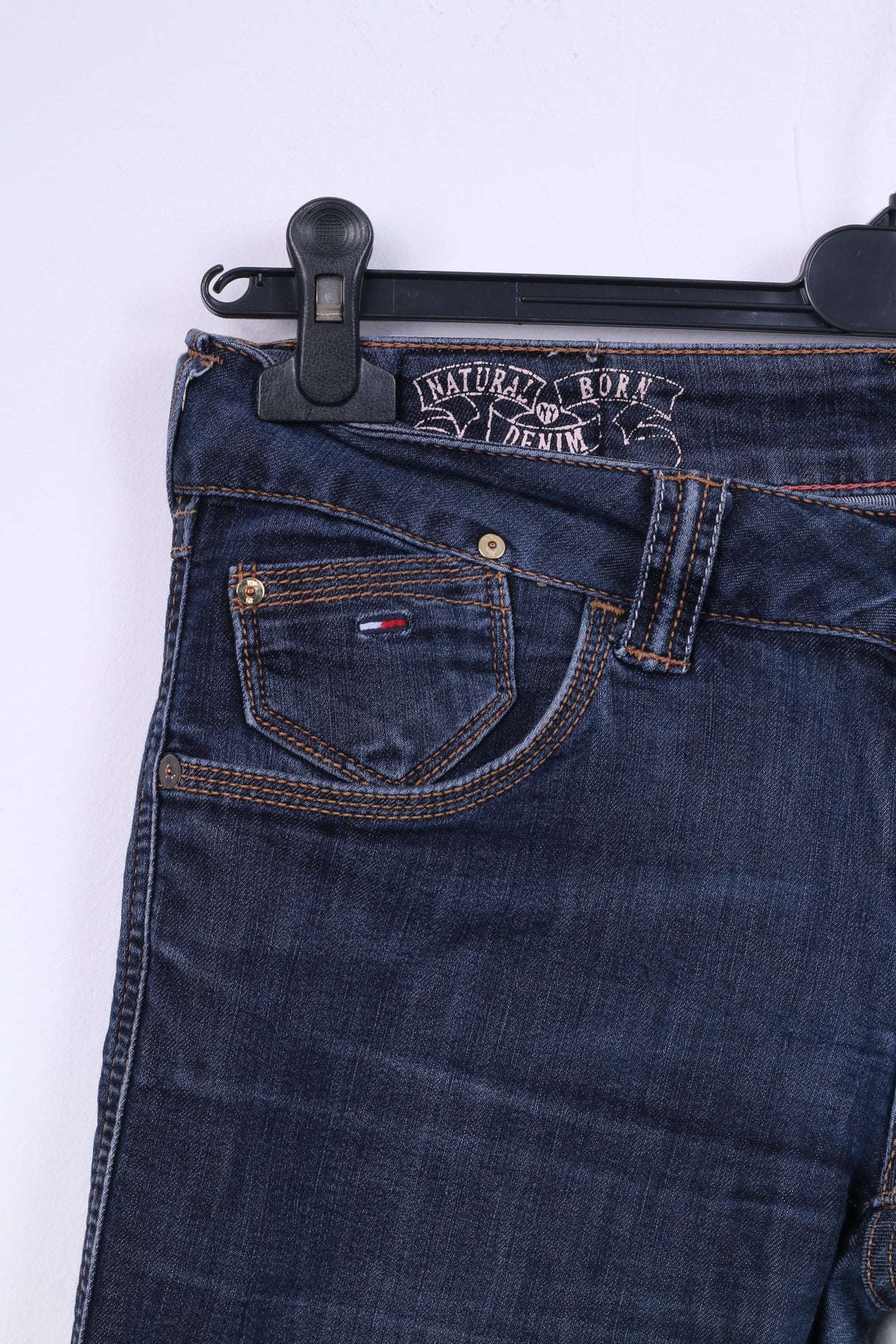 Hilfiger Denim Womens W29 L32 Trousers Navy Jeans Cotton Sophie Slim Niceville Strech - Image 2
